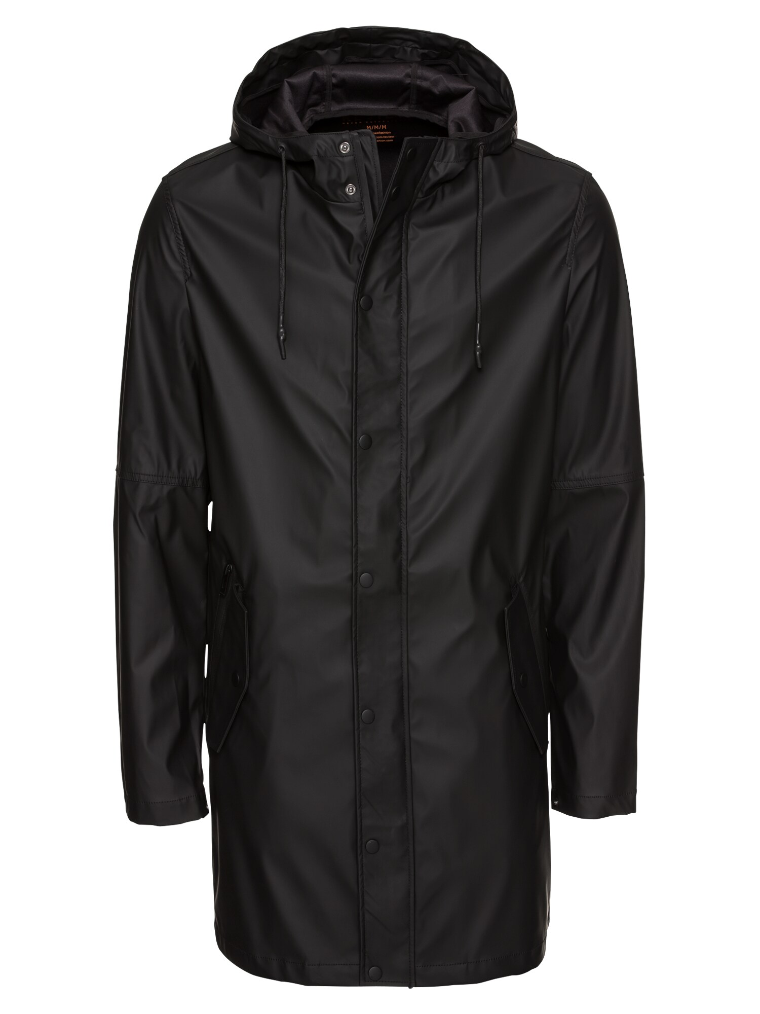 Review Heren Tussenparka Raincoat Blocked Zwart review kopen in de aanbieding