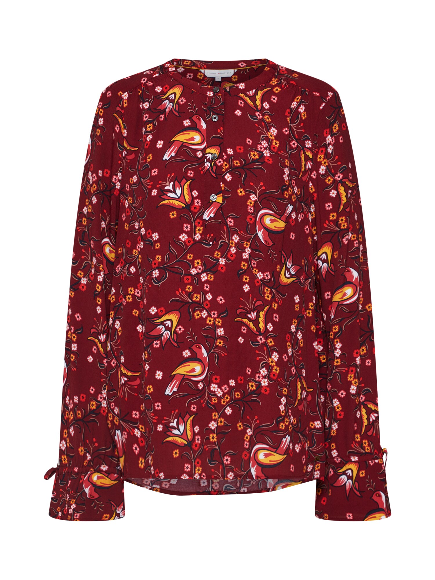 Tommy Hilfiger Dames Blouse Goudgeel Bordeaux tommy hilfiger kopen in de aanbieding