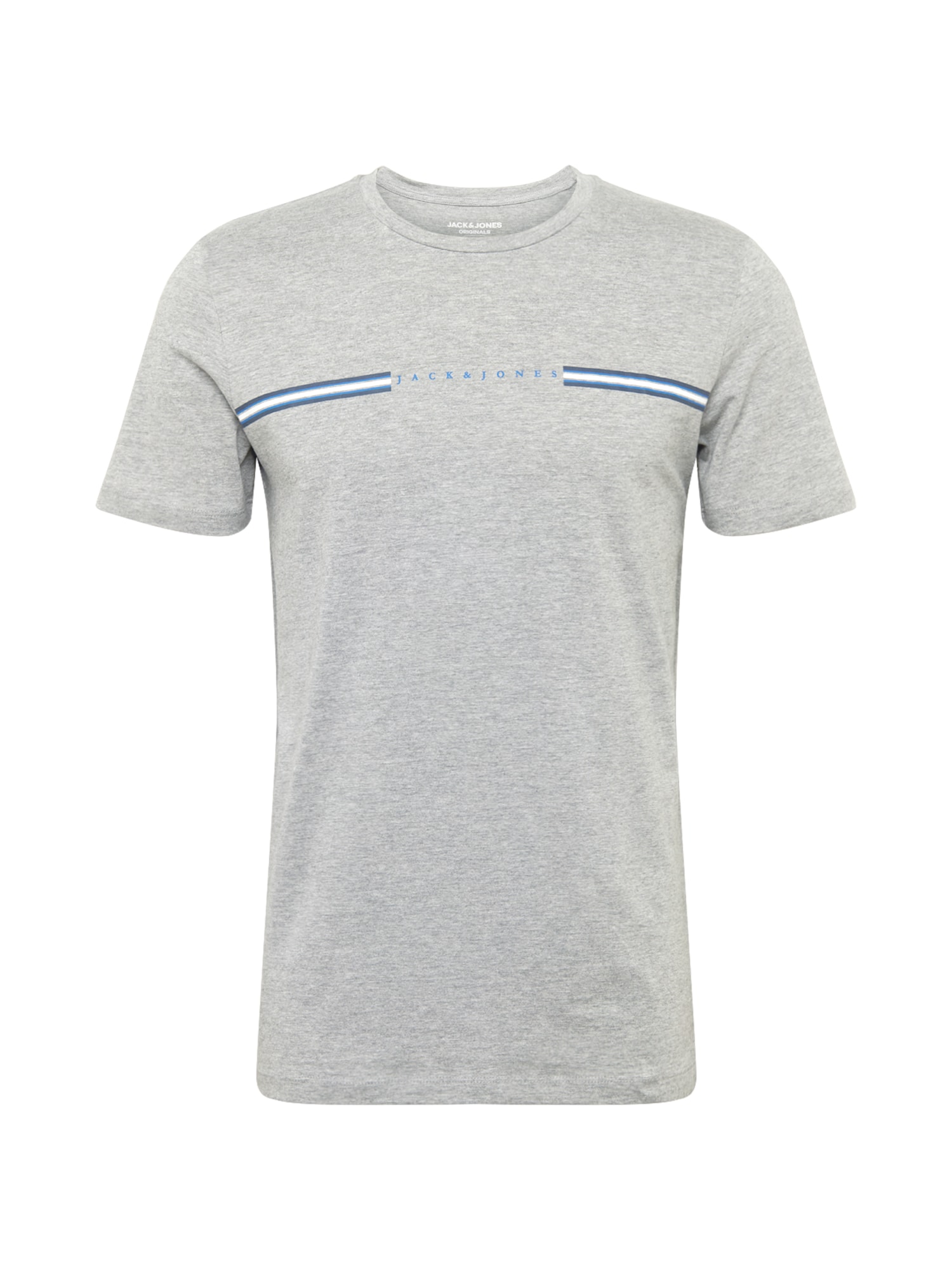 JACK & JONES Marškinėliai 'Logans'  balta / pilka / tamsiai mėlyna / mėlyna
