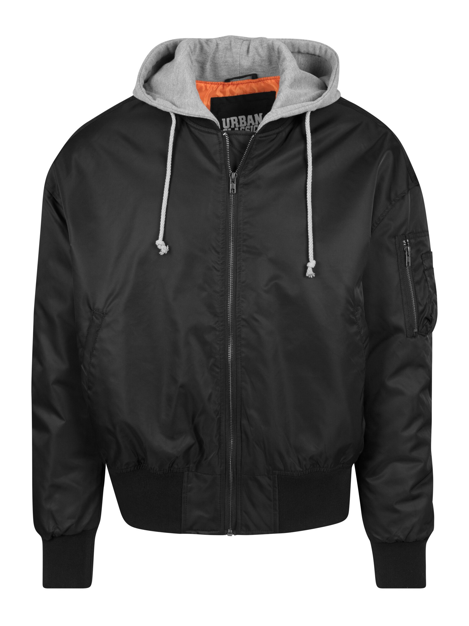 Urban Classics Demisezoninė striukė  oranžinė / juoda / margai pilka