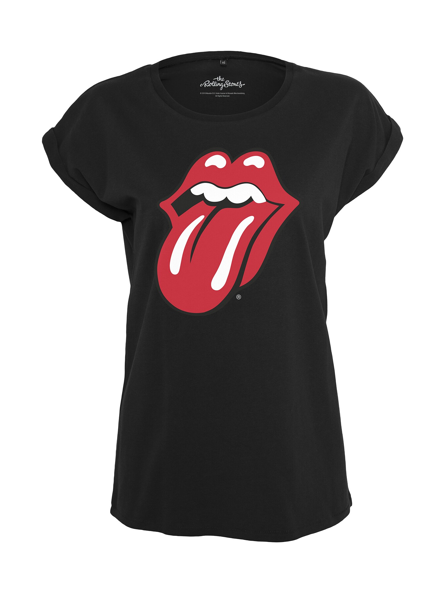 Merchcode Marškinėliai 'Rolling Stones Tongue'  raudona / juoda / balta