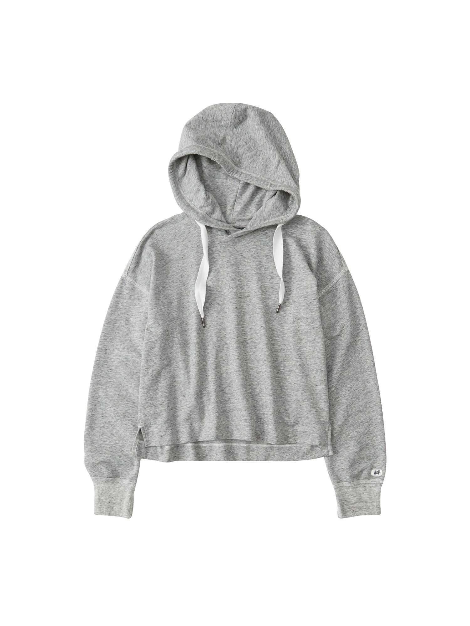 Abercrombie Fitch Dames Sweatshirt Sb19 Logo Flegging Popover Grijs abercrombie fitch kopen in de aanbieding
