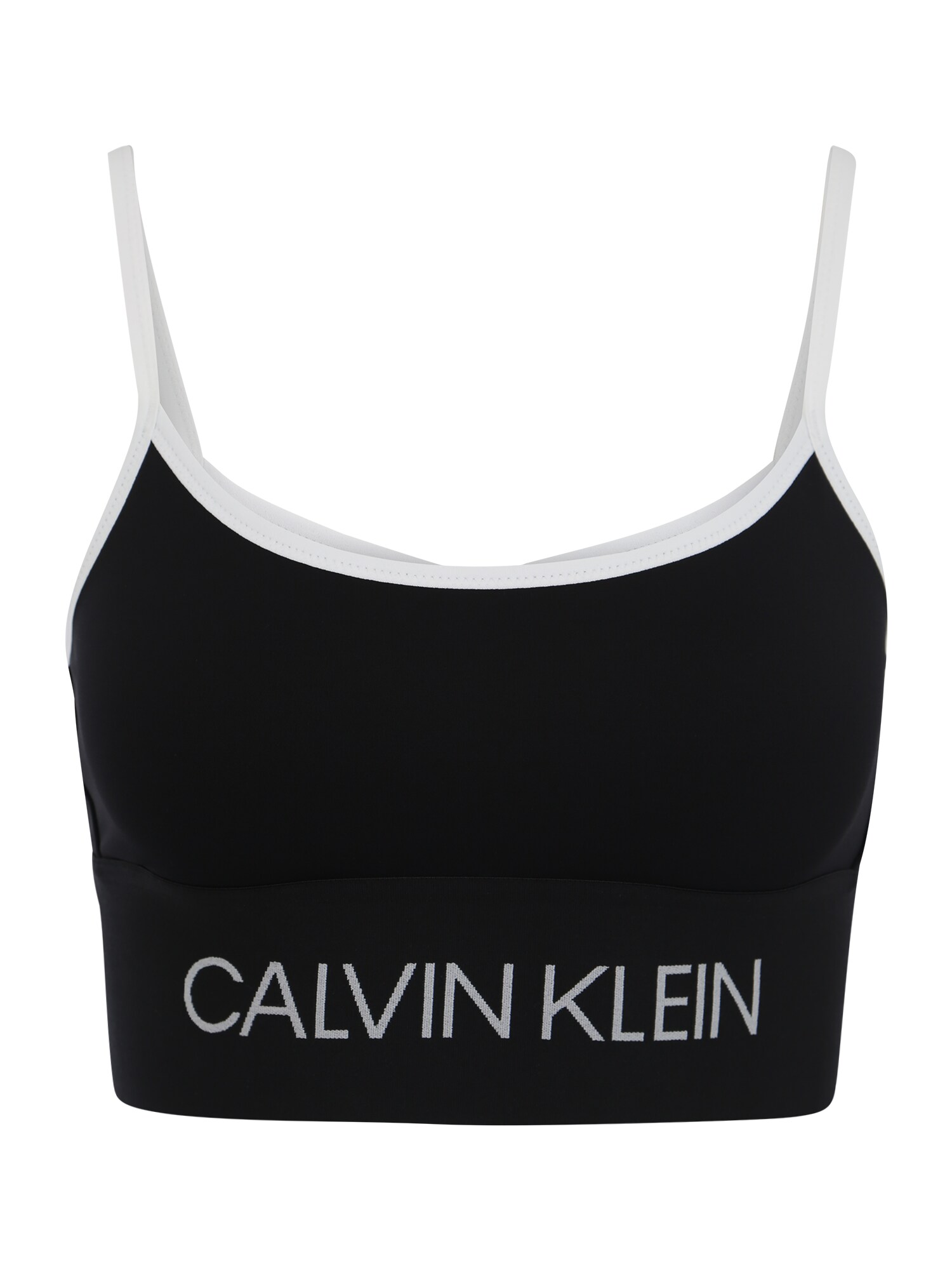 Calvin Klein Performance Dames Sport Bh Low Support Bra Zwart Wit calvin klein performance kopen in de aanbieding