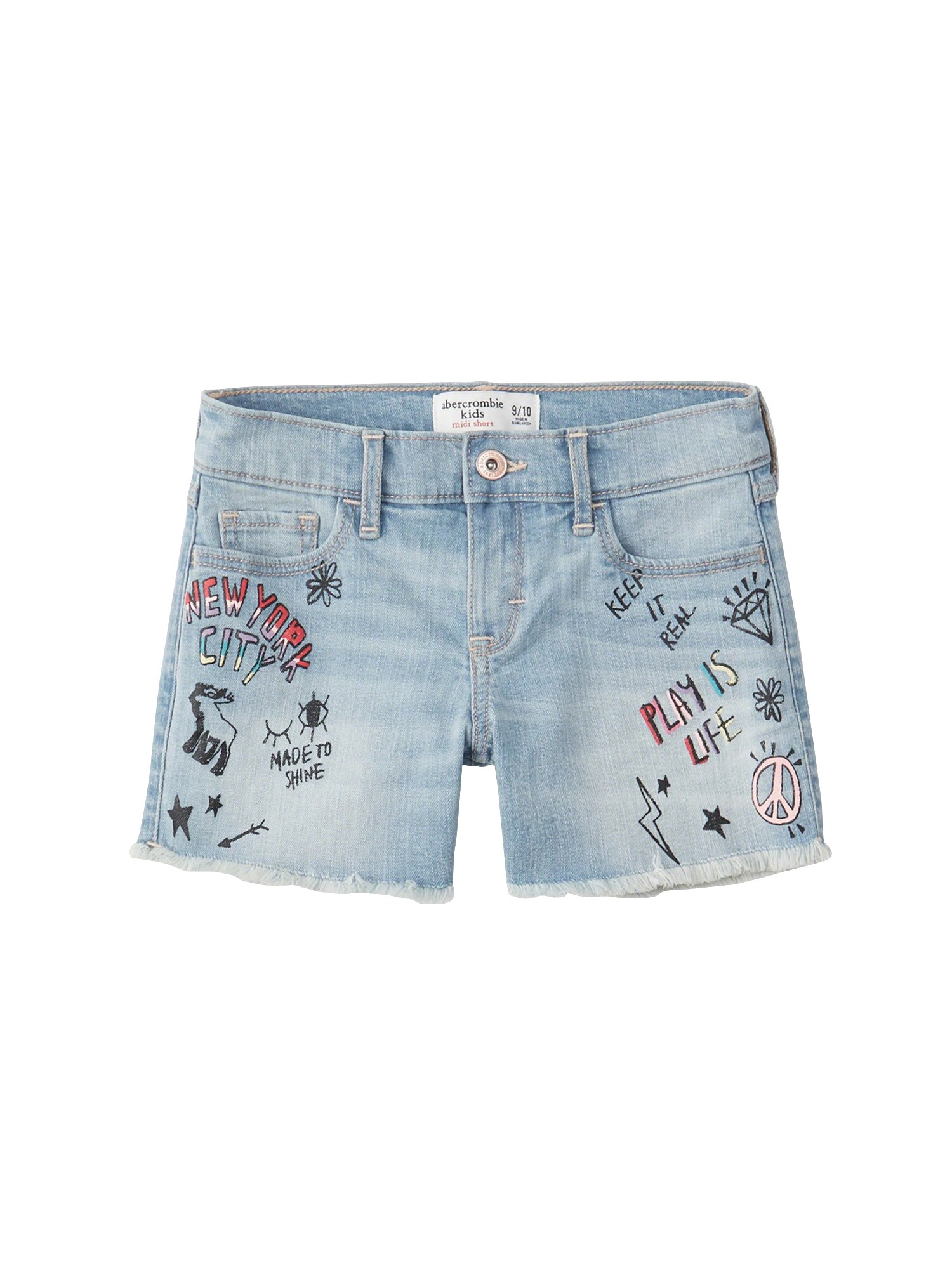Abercrombie Fitch Meisjes Jeans Sb19 J2 Blauw Denim abercrombie fitch kopen in de aanbieding