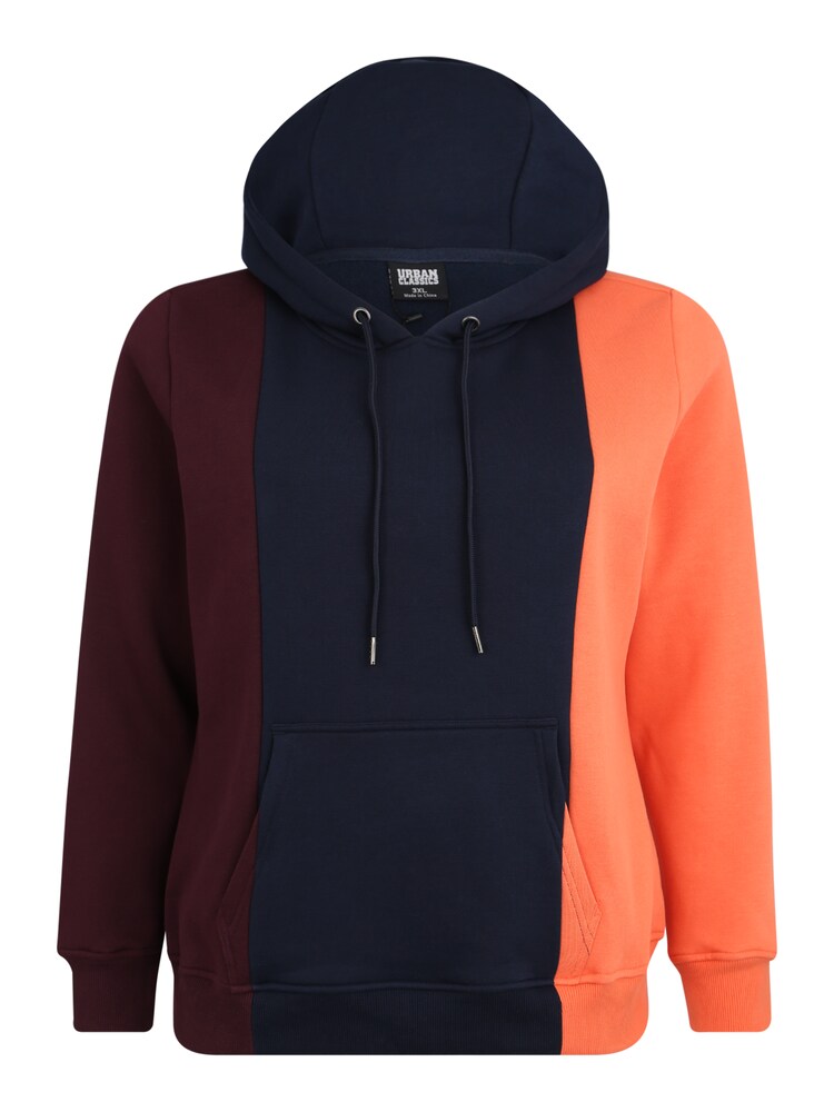 Urban Classics Sweatshirt Damen Größe XXL Große Größen nachtblau / orange / weinrot