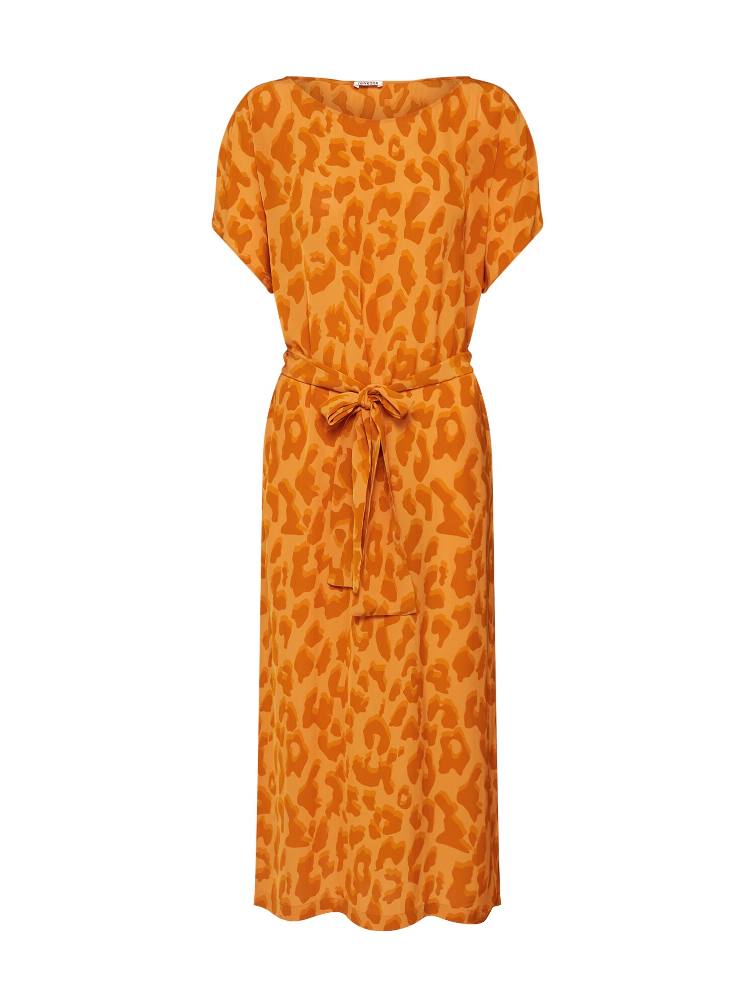 Drykorn Dames Jurk Odelia Geel Sinaasappel drykorn kopen in de aanbieding