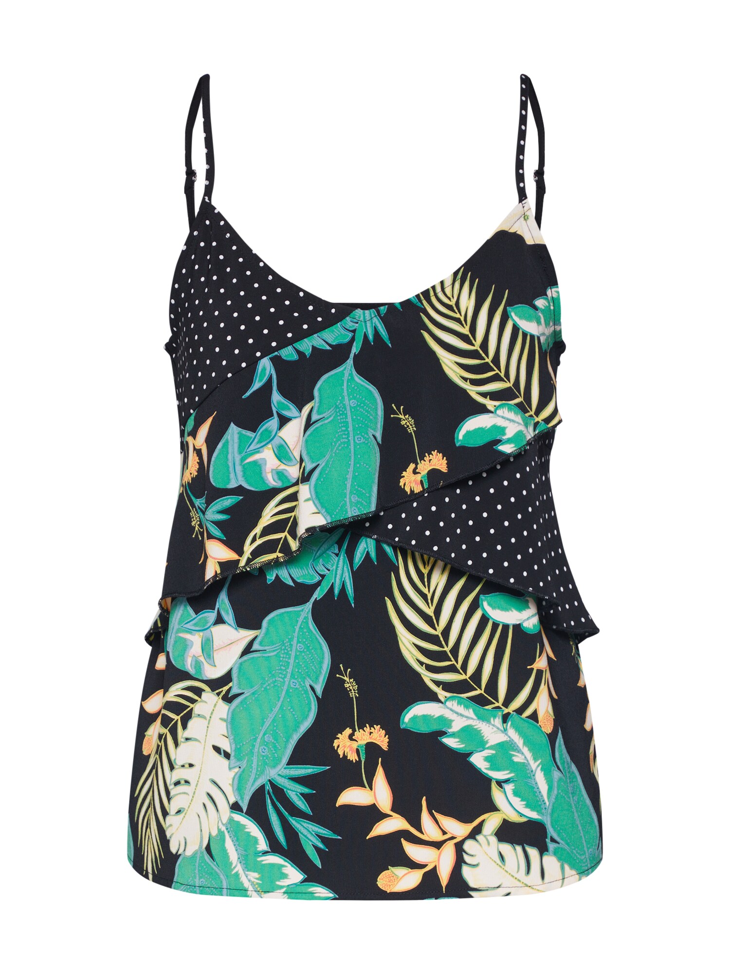 Only Dames Top Lima Flounce Zwart only kopen in de aanbieding