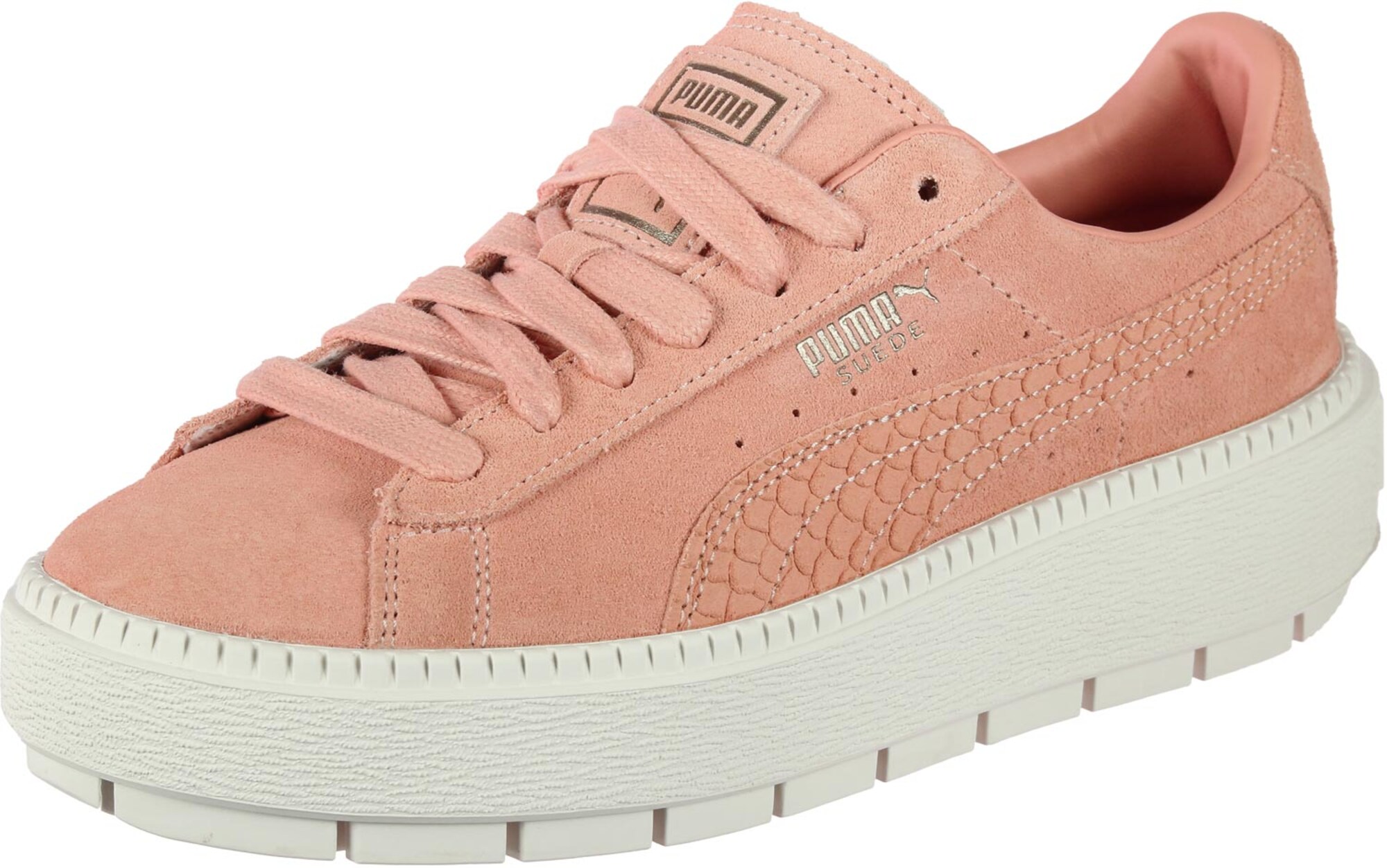 Puma Dames Sneakers Laag Zalm Roze Wit puma kopen in de aanbieding