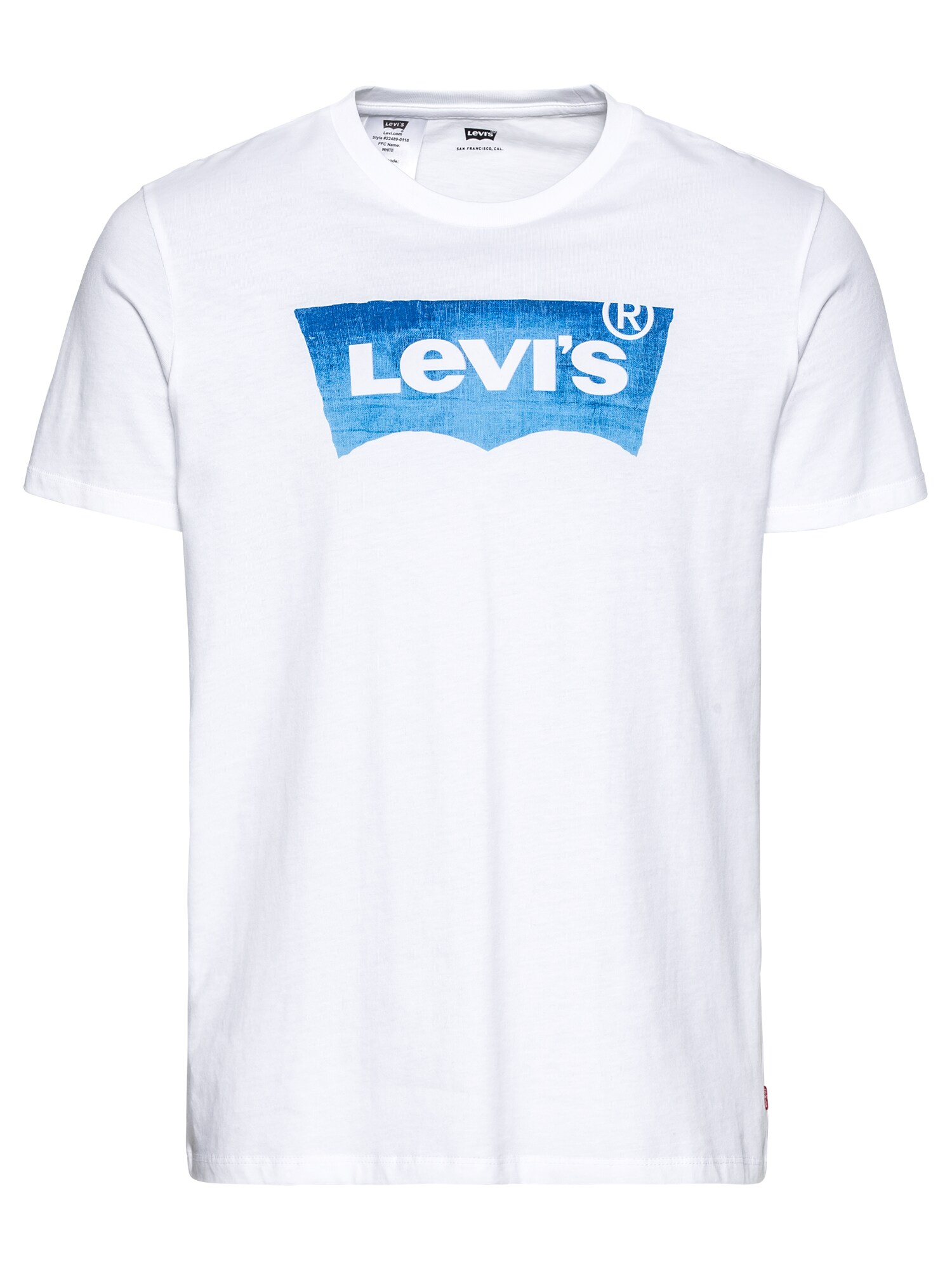 Levis Heren Shirt Housemark Lichtblauw Wit levis kopen in de aanbieding
