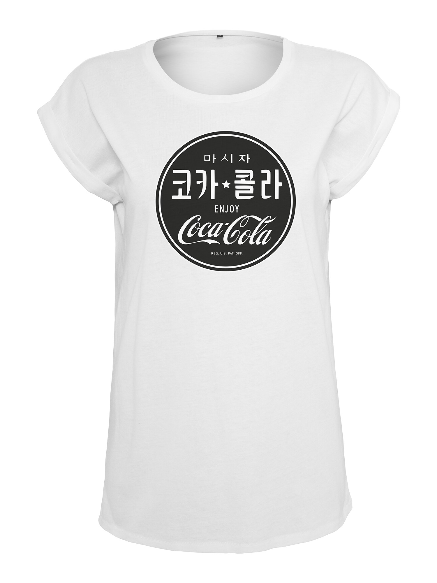 Merchcode Marškinėliai 'Coca Cola'  balta / juoda