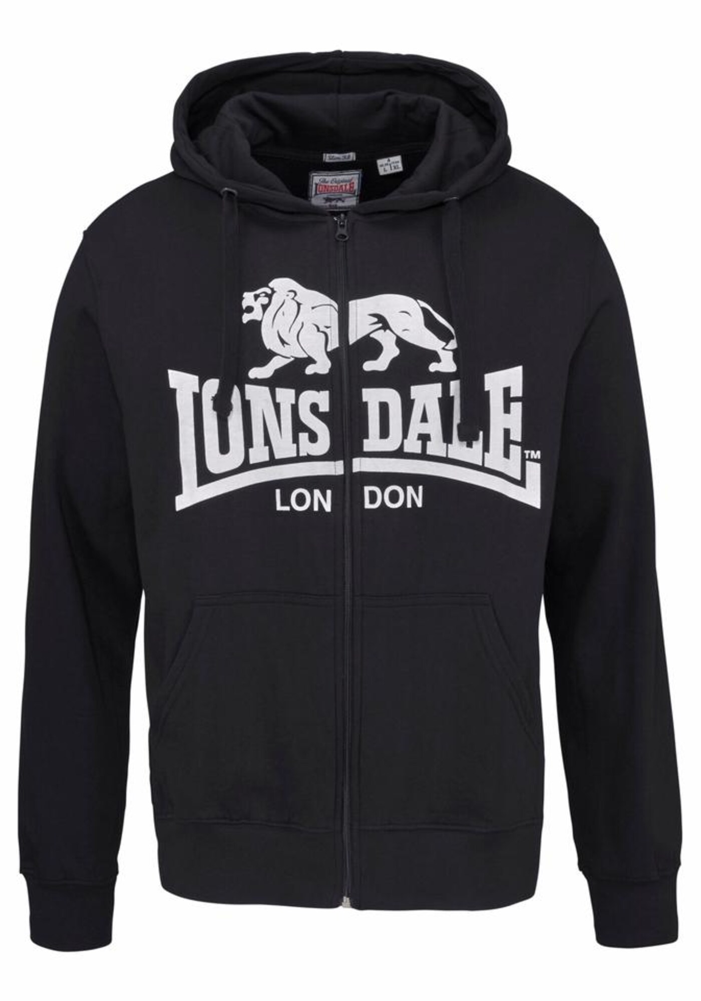LONSDALE Hanorac Krafty  negru / alb