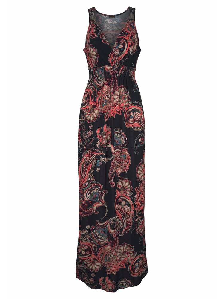 LASCANA Maxikleid Damen Größe 38 mischfarben / schwarz