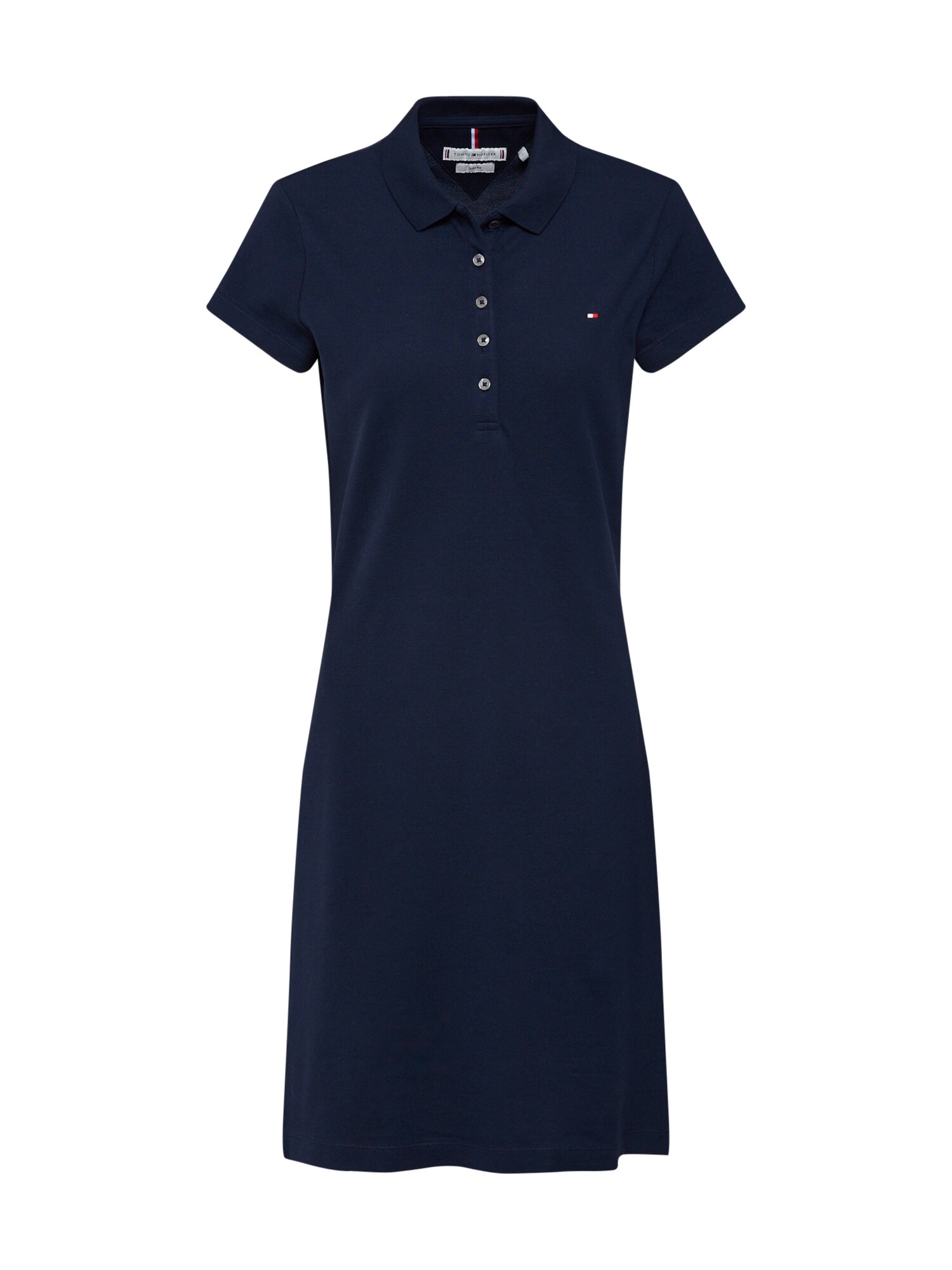 Tommy Hilfiger Dames Jurk Heritage Slim Polo Dress Donkerblauw tommy hilfiger kopen in de aanbieding