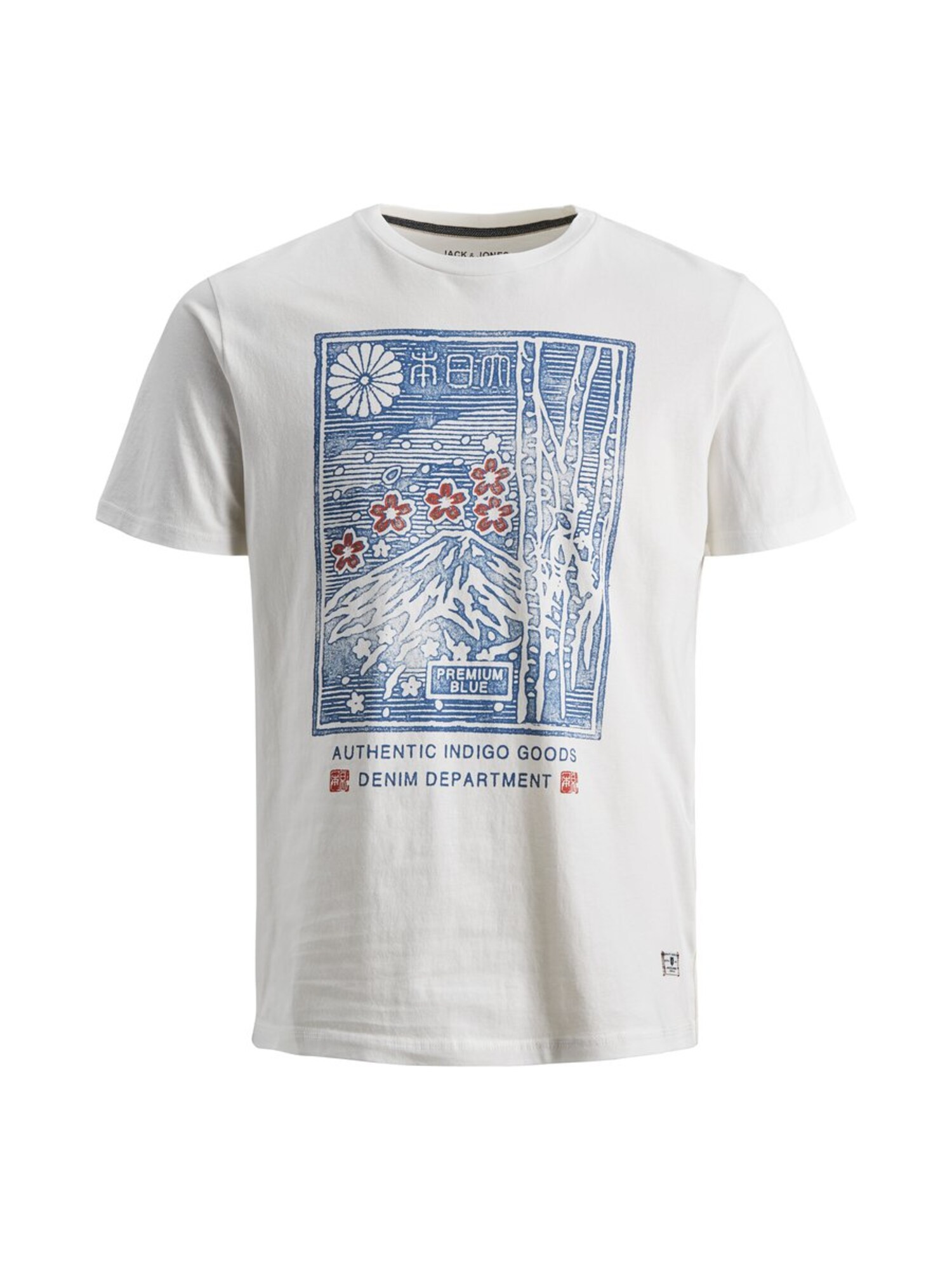 Jack And Jones Heren Shirt Royal Bluekoningsblauw Pastelrood Wit jack and jones kopen in de aanbieding