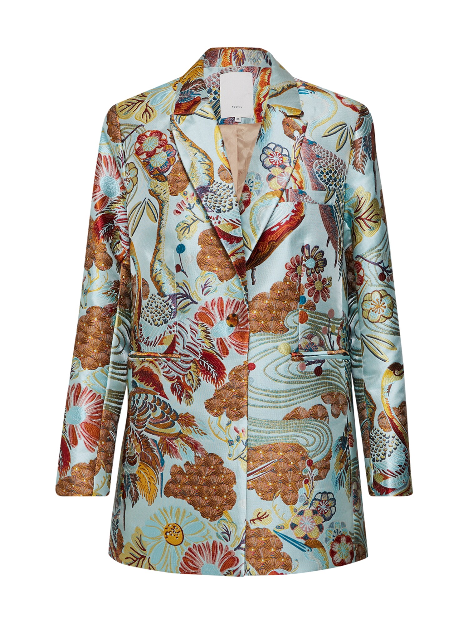 Postyr Dames Blazers Posemma Lichtblauw Gemengde Kleuren postyr kopen in de aanbieding