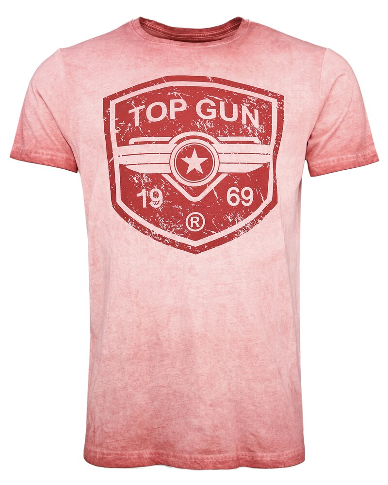 TOP GUN T-Shirt ' Powerful ' Herren Größe XXXL dunkelpink / rot