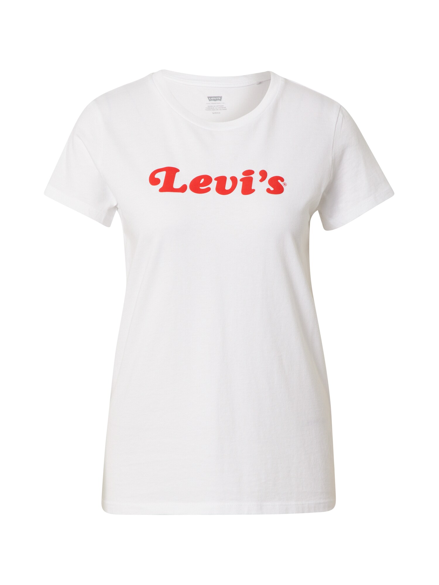 LEVI'S Marškinėliai  balta / šviesiai raudona