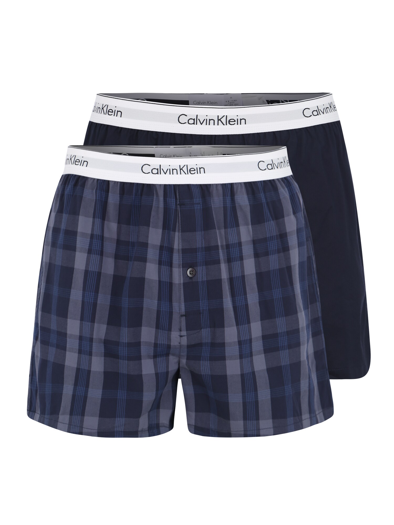 Calvin Klein Underwear Heren Boxershorts Navy Grijs calvin klein underwear kopen in de aanbieding