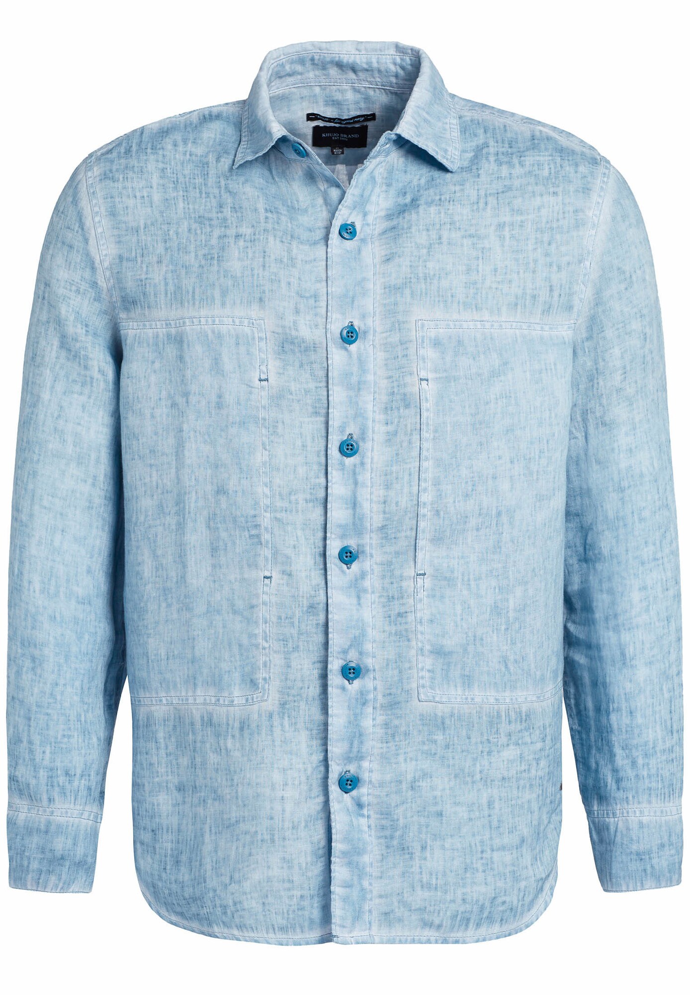Khujo Heren Overhemd Adas Lichtblauw khujo kopen in de aanbieding