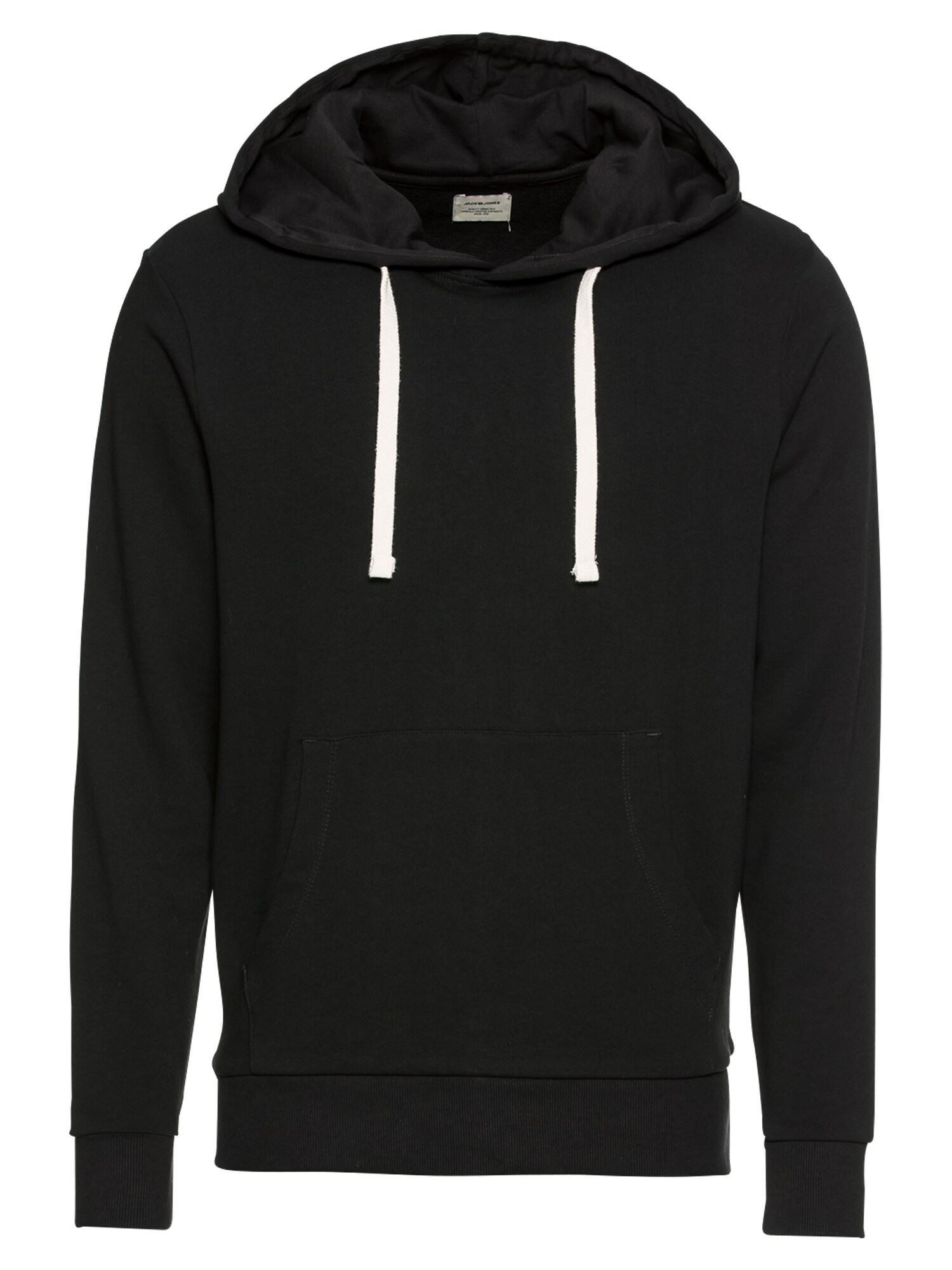 JACK & JONES Megztinis be užsegimo 'JJEHOLMEN SWEAT HOOD NOOS'  juoda