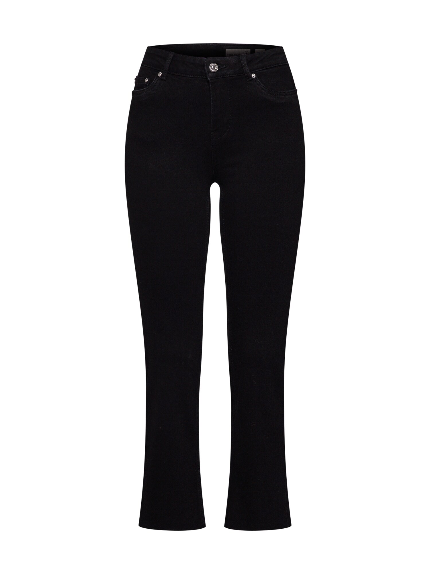 Vero Moda Dames Jeans Vmsheila Mr Kick Flare Ankle Vi106 Zwart vero moda kopen in de aanbieding
