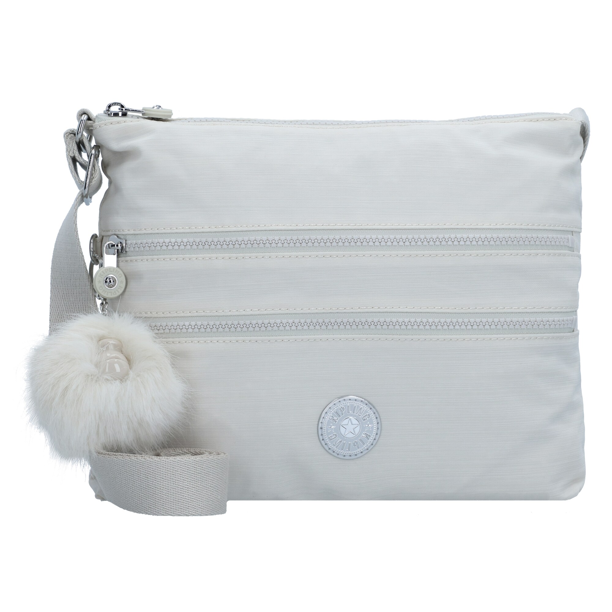 Kipling Dames Schoudertas Ewo Beige Wit kipling kopen in de aanbieding