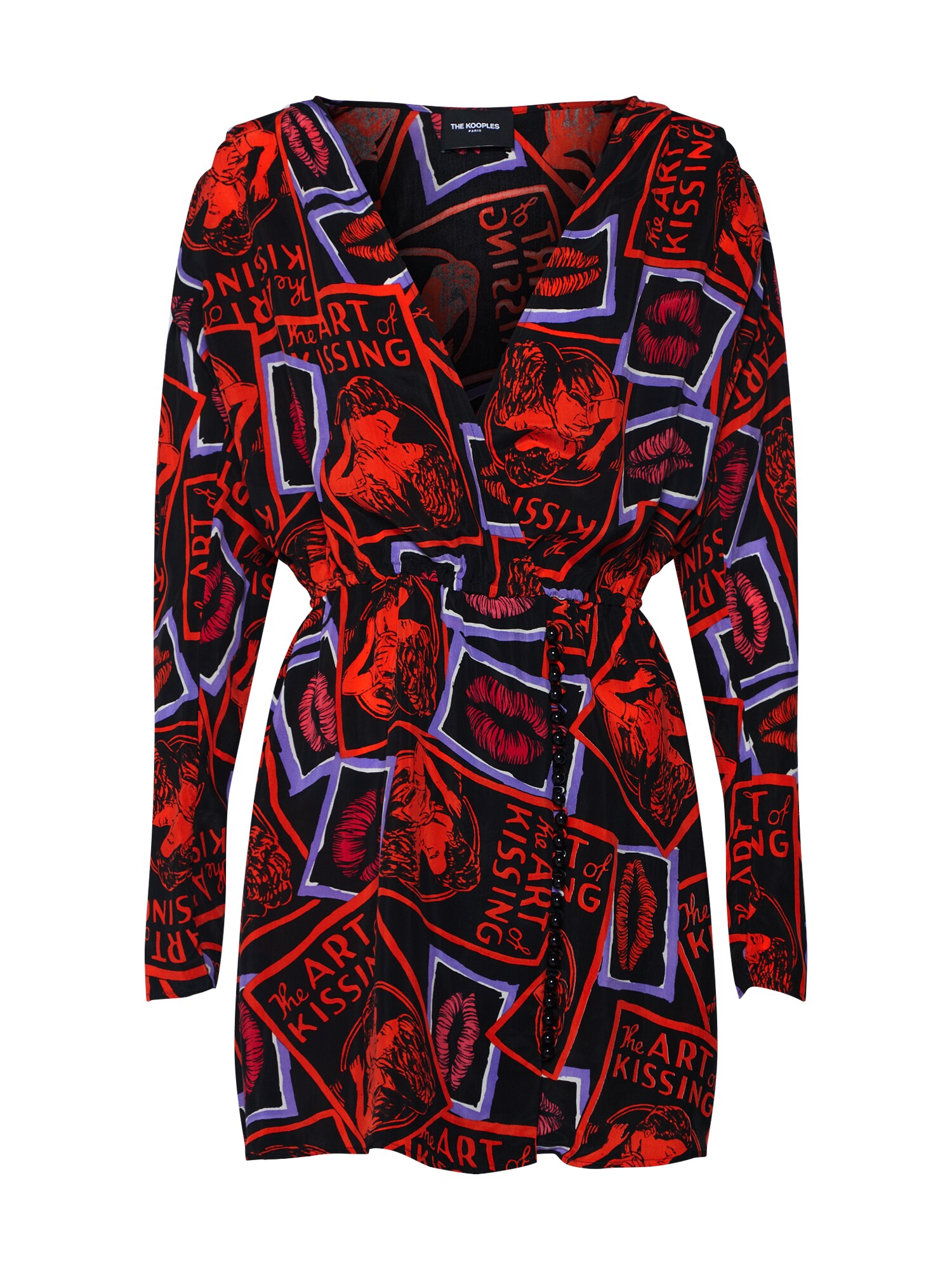 The Kooples Dames Zomerjurk Frob18079K Rood Zwart the kooples kopen in de aanbieding