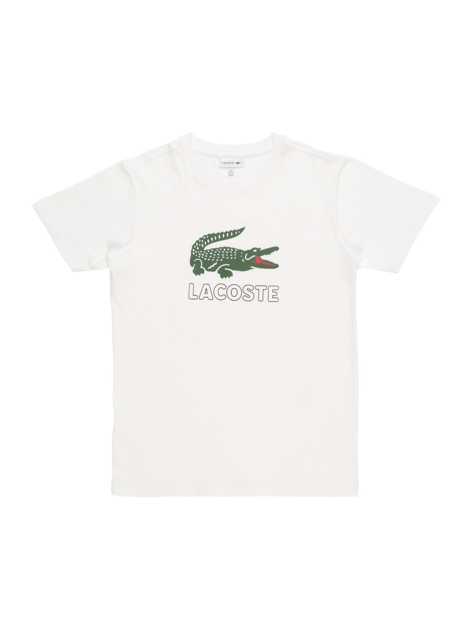 Lacoste Meisjes Shirt Groen Zwart Wit lacoste kopen in de aanbieding