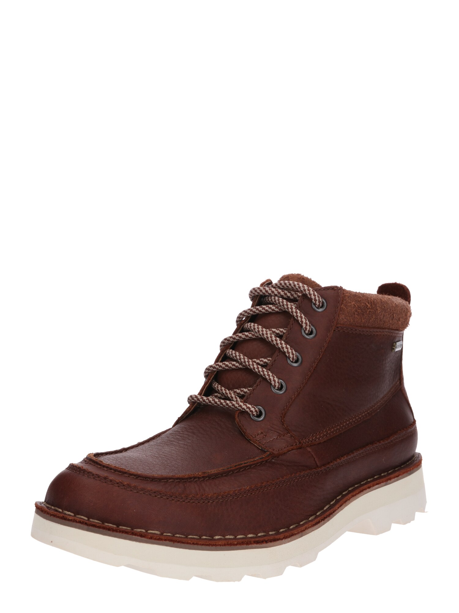 Clarks Heren Veterboots Korik Rise Gtx Kastanjebruin Wit clarks kopen in de aanbieding
