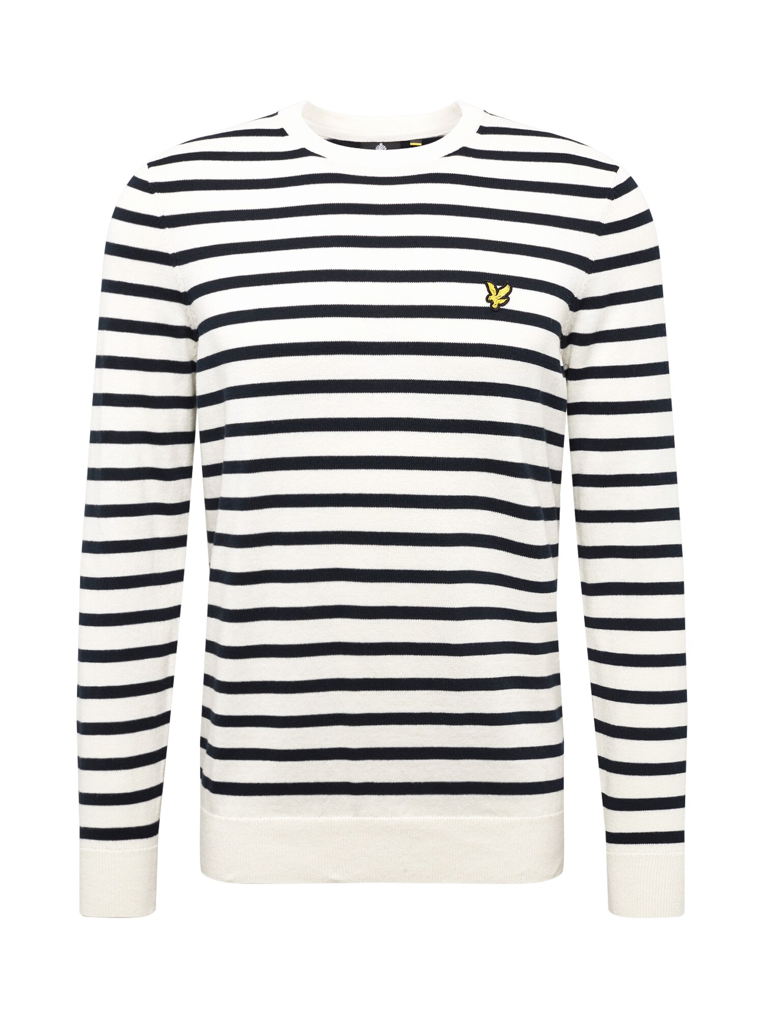 Lyle Scott Heren Trui Breton Stripe Jumper Donkerblauw Wit lyle scott kopen in de aanbieding