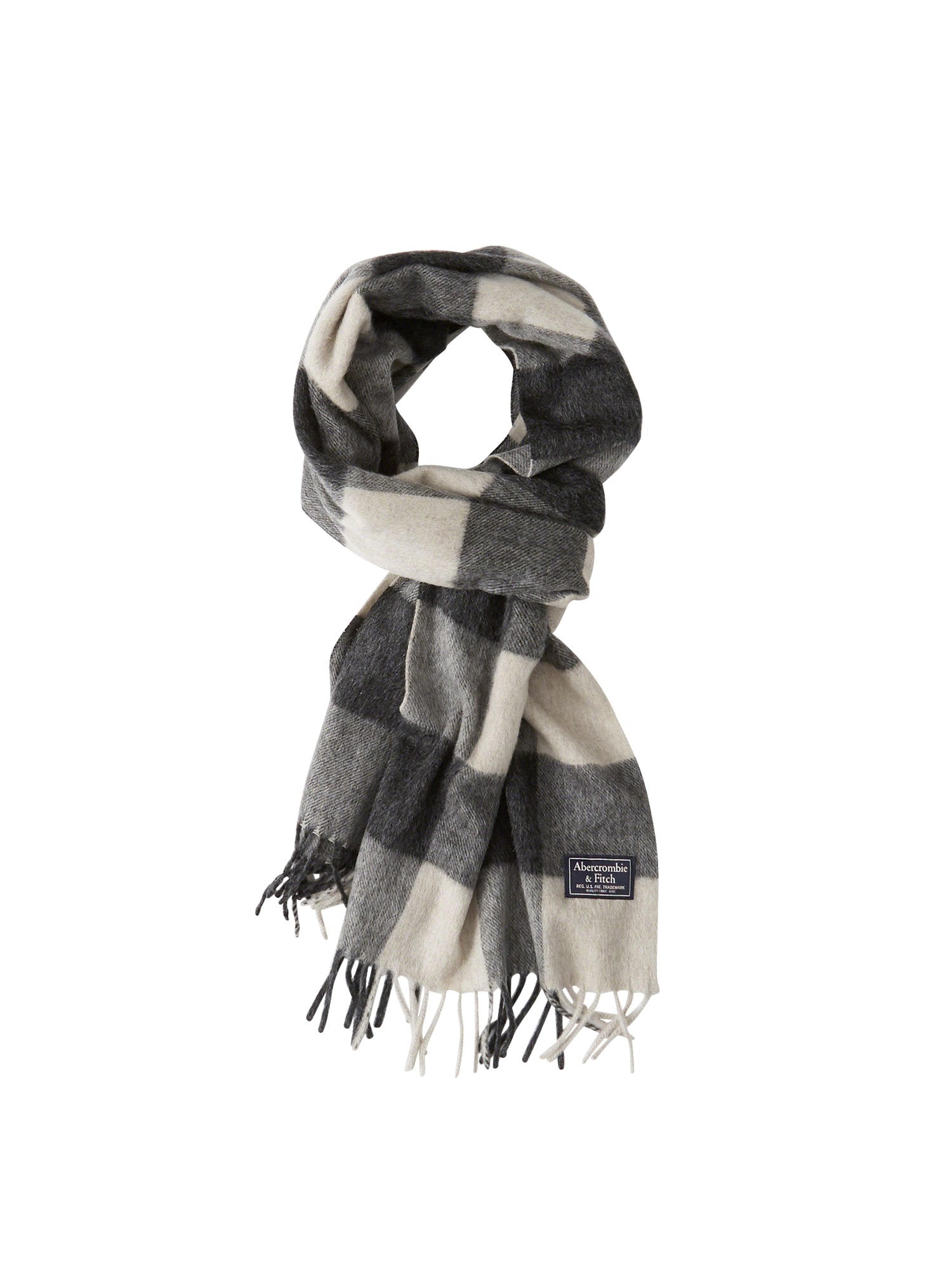 Abercrombie Fitch Heren Sjaal Creme Grijs abercrombie fitch kopen in de aanbieding