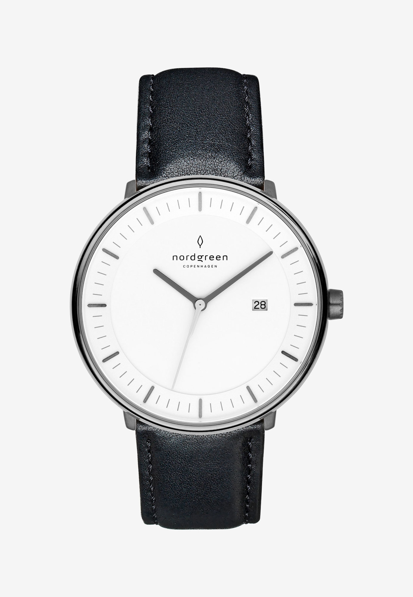 Nordgreen Armbanduhr silbergrau / schwarz / weiß