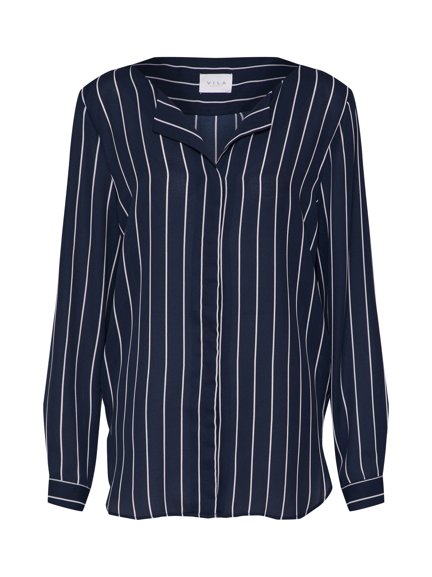 Vila Dames Blouse Donkerblauw Wit vila kopen in de aanbieding