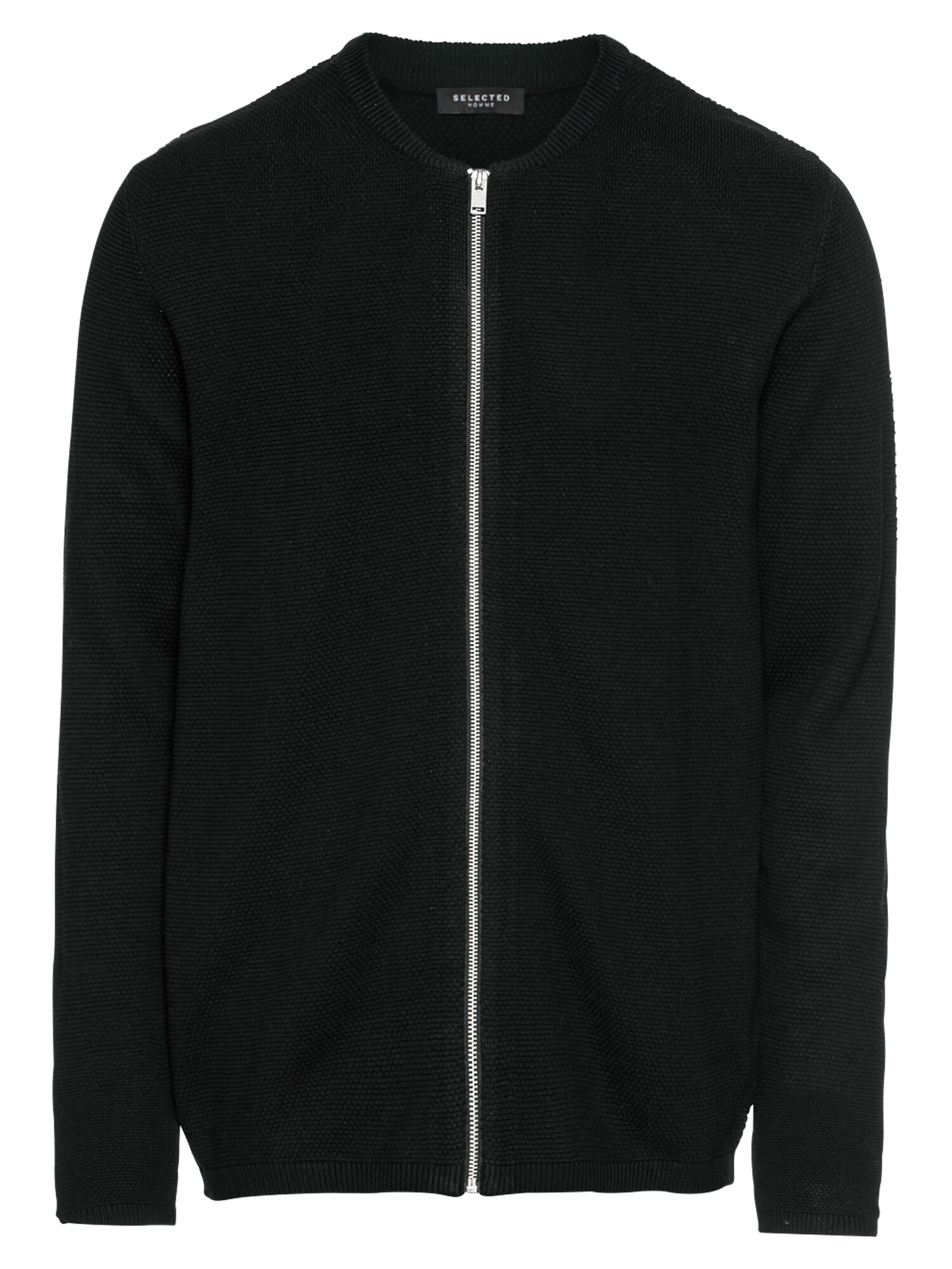 SELECTED HOMME Kardiganas 'ROCKY ZIP'  juoda
