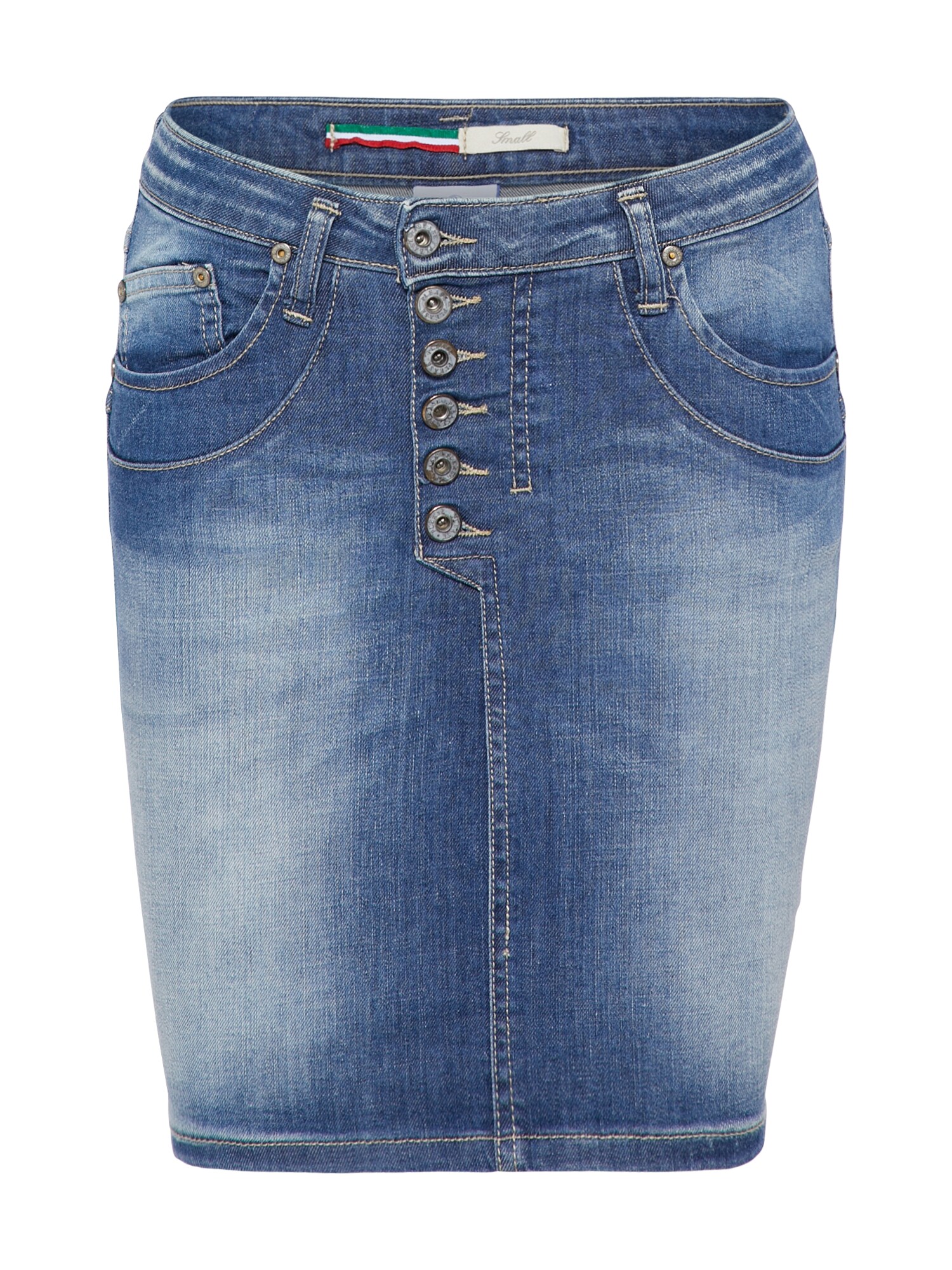 Please Dames Rok Skirt Blauw Denim please kopen in de aanbieding