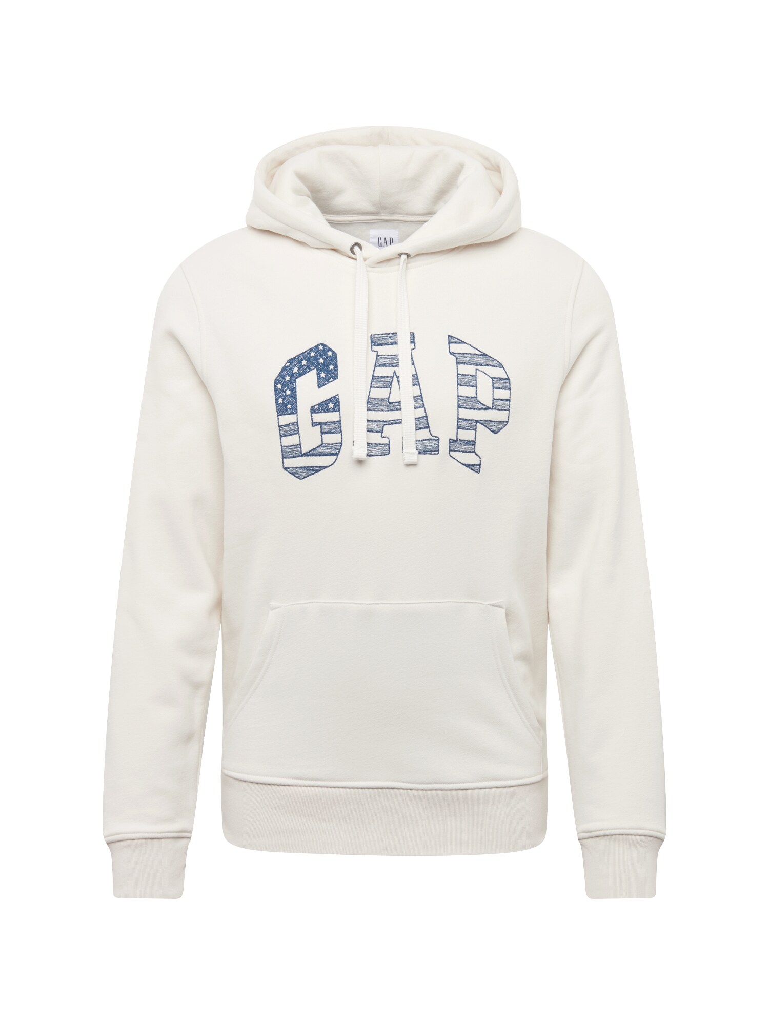 Gap Heren Sweatshirt Americana Logo Hood Donkerblauw Offwhite gap kopen in de aanbieding