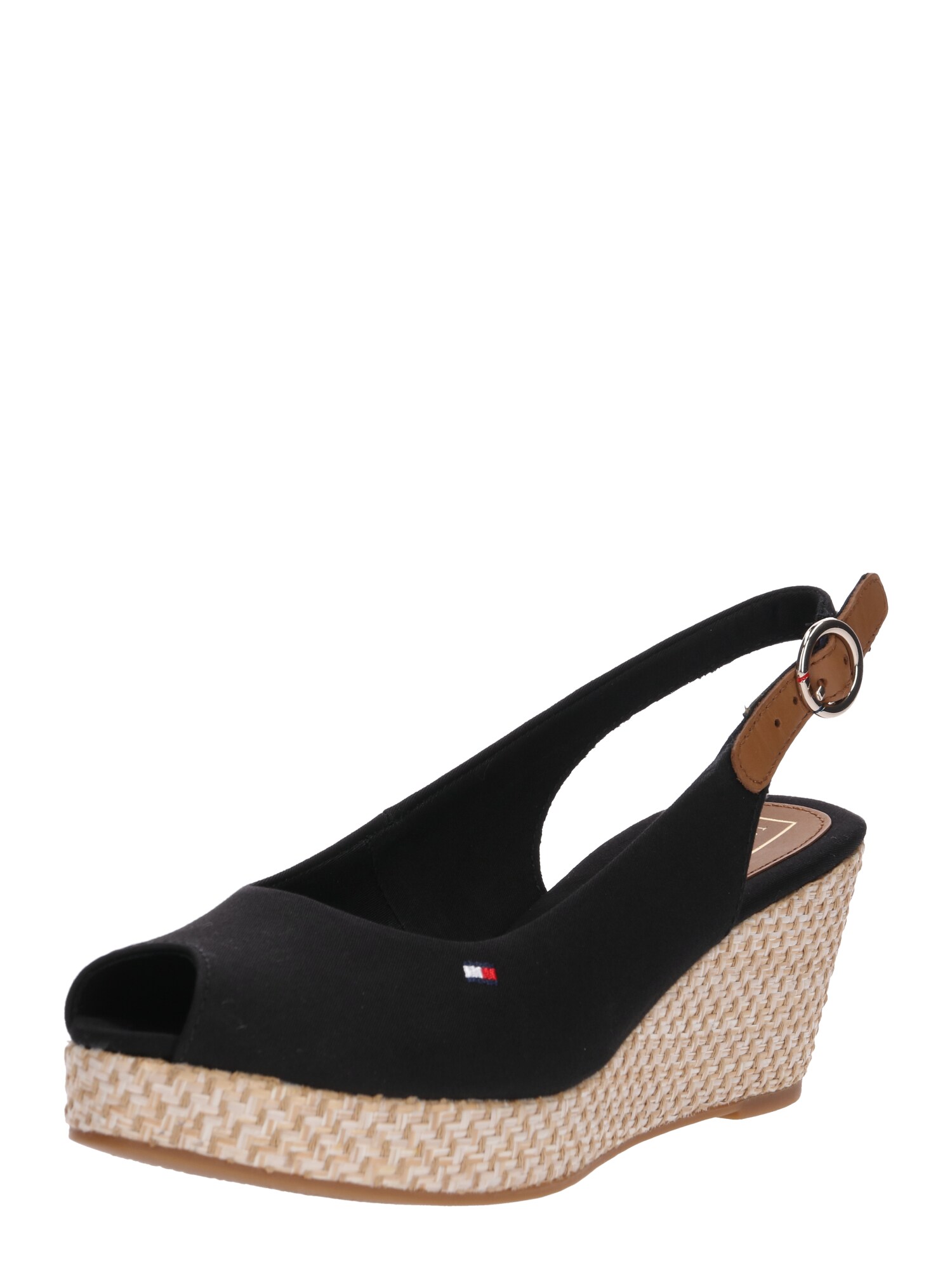 Tommy Hilfiger Dames Sandaal Elba 39D2 Beige Zwart tommy hilfiger kopen in de aanbieding