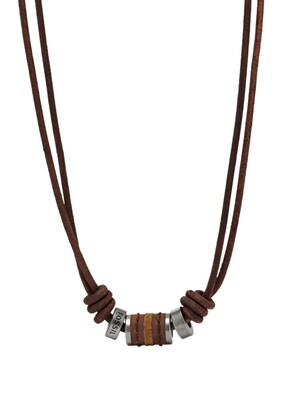 FOSSIL Cadena  marrón