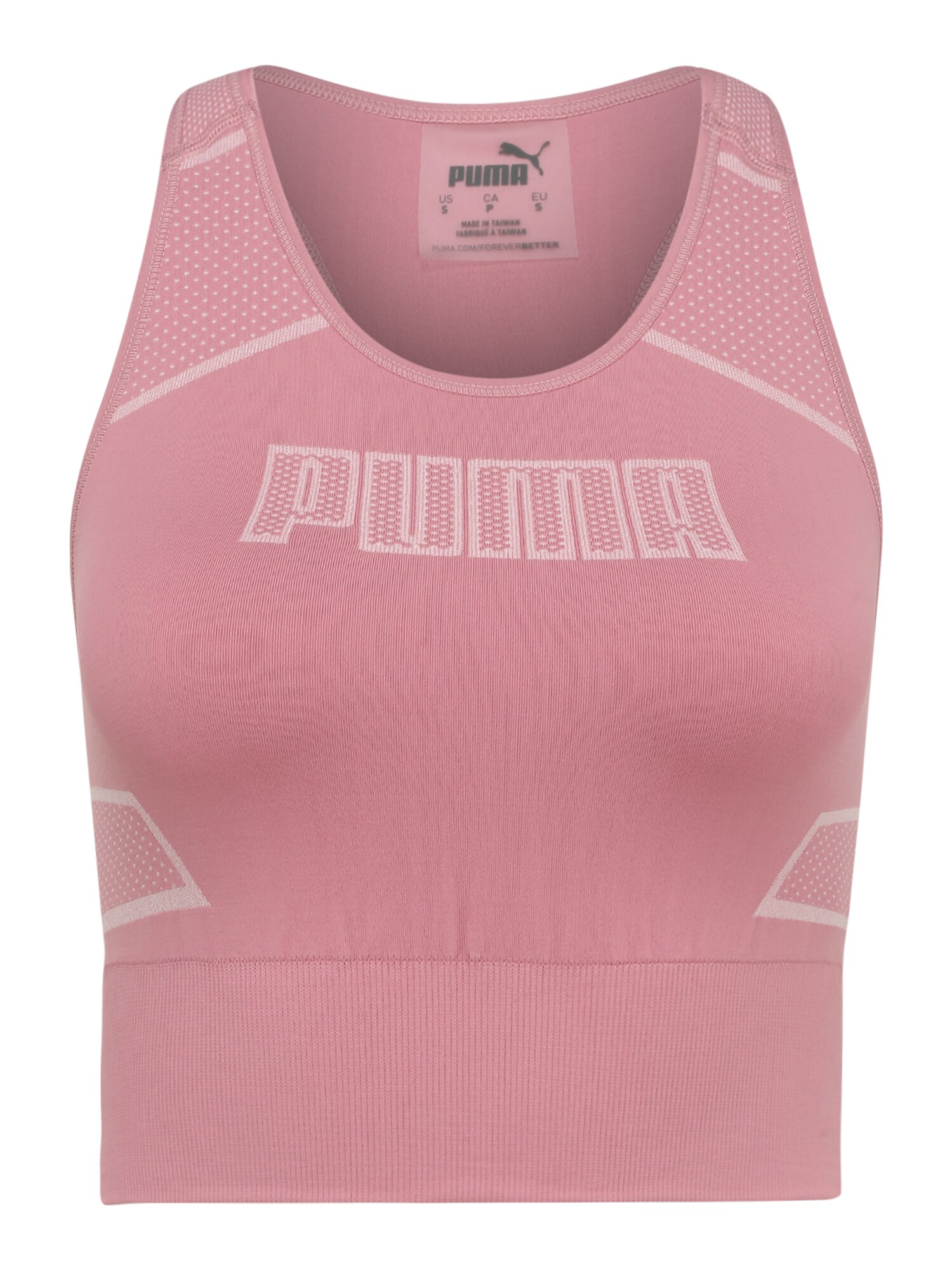 PUMA Sportiniai marškinėliai be rankovių 'Evostripe evoKNIT'  rožių spalva / balta