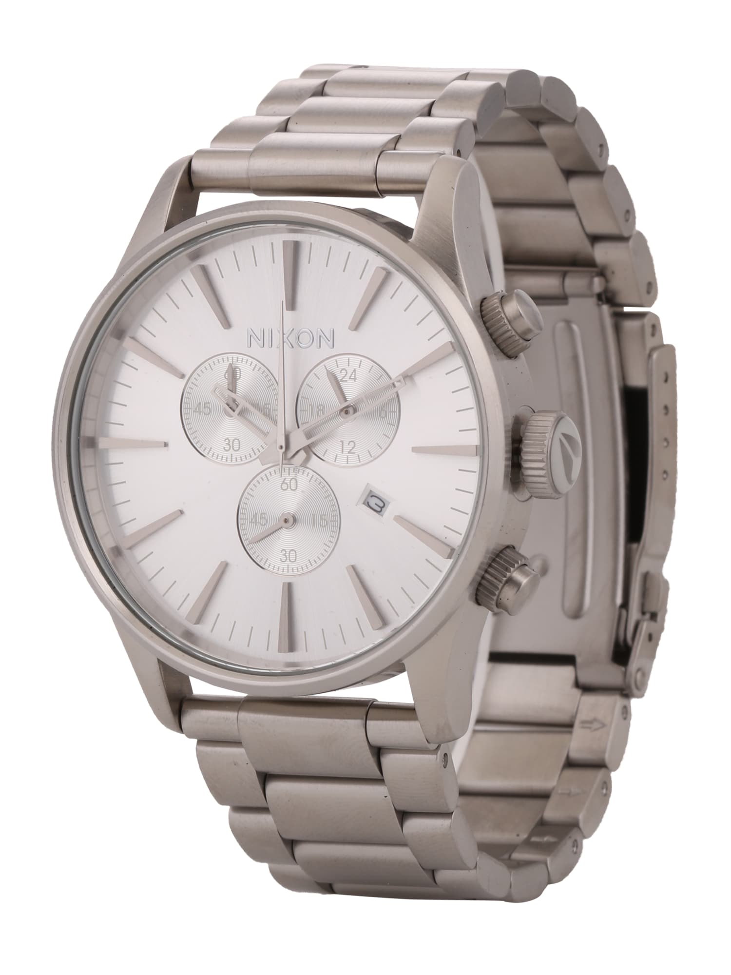 Aanbieding Nixon Heren Analoog Horloge Sentry Chrono Zilver Nixon