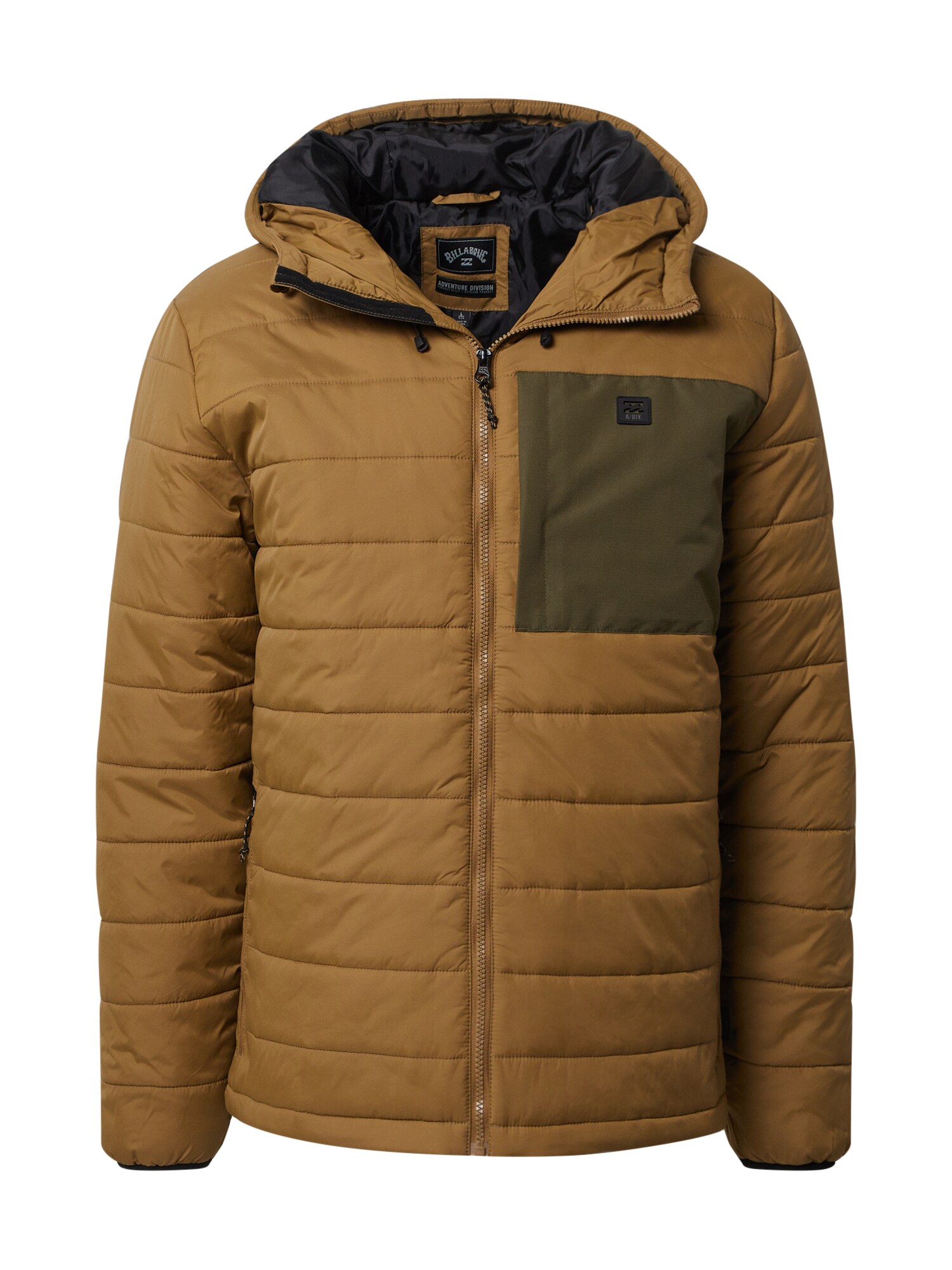 BILLABONG Žieminė striukė 'Journey Puffer'  alyvuogių spalva / smėlio
