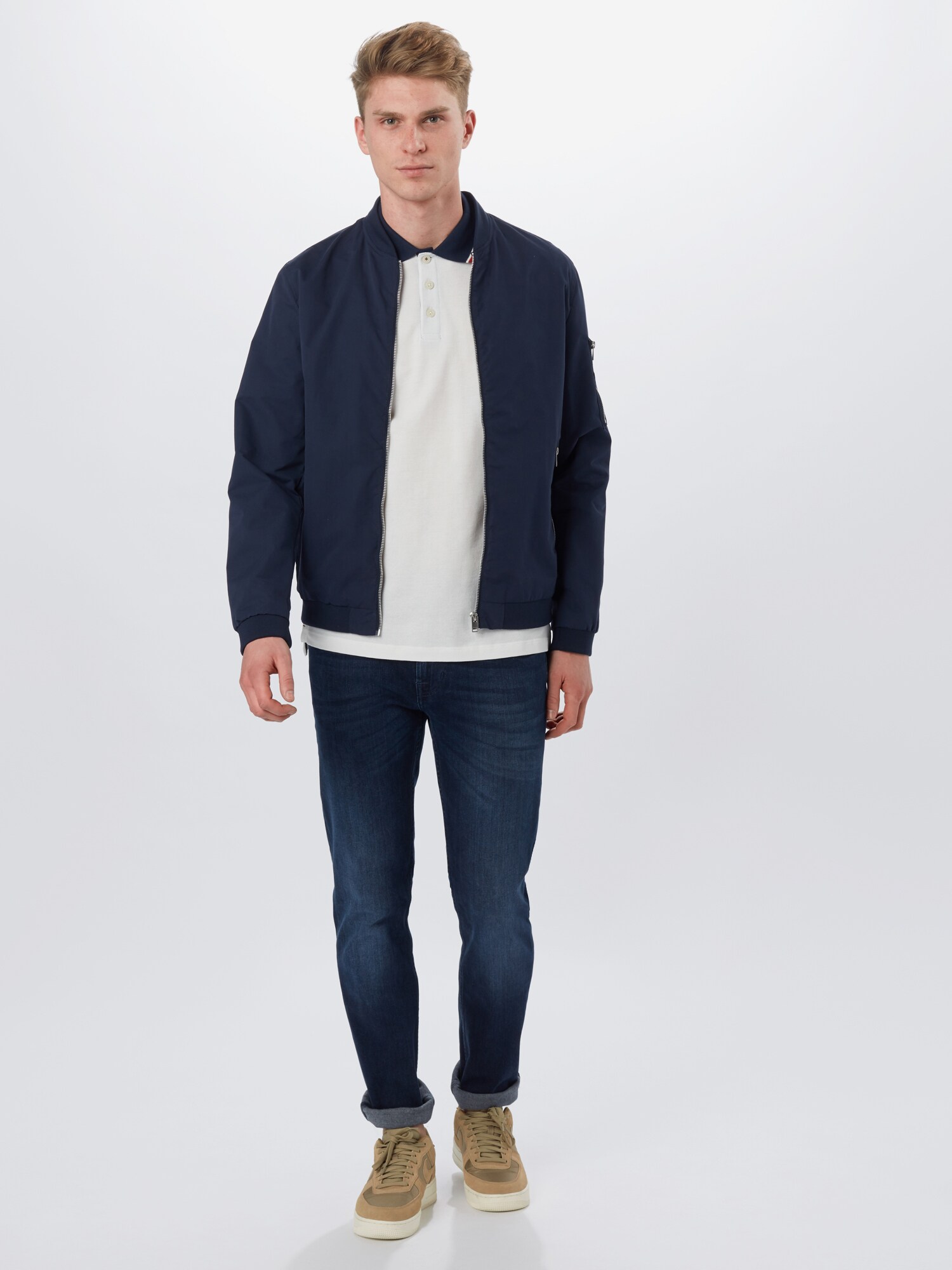 JACK & JONES Tričko 'Bluwin' námornícka modrá / červená / biela (obrázok 4)