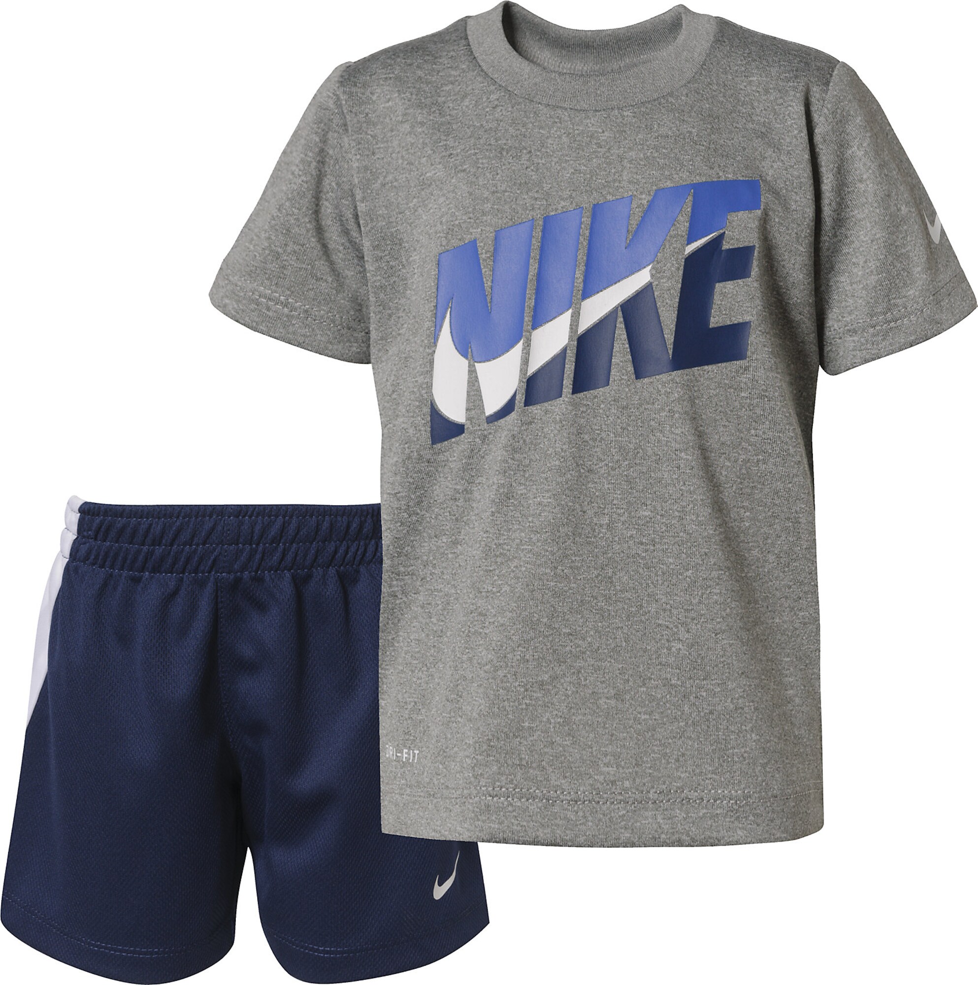 NIKE Treniruočių kostiumas 'Tri-Color'  balta / tamsiai mėlyna / margai pilka