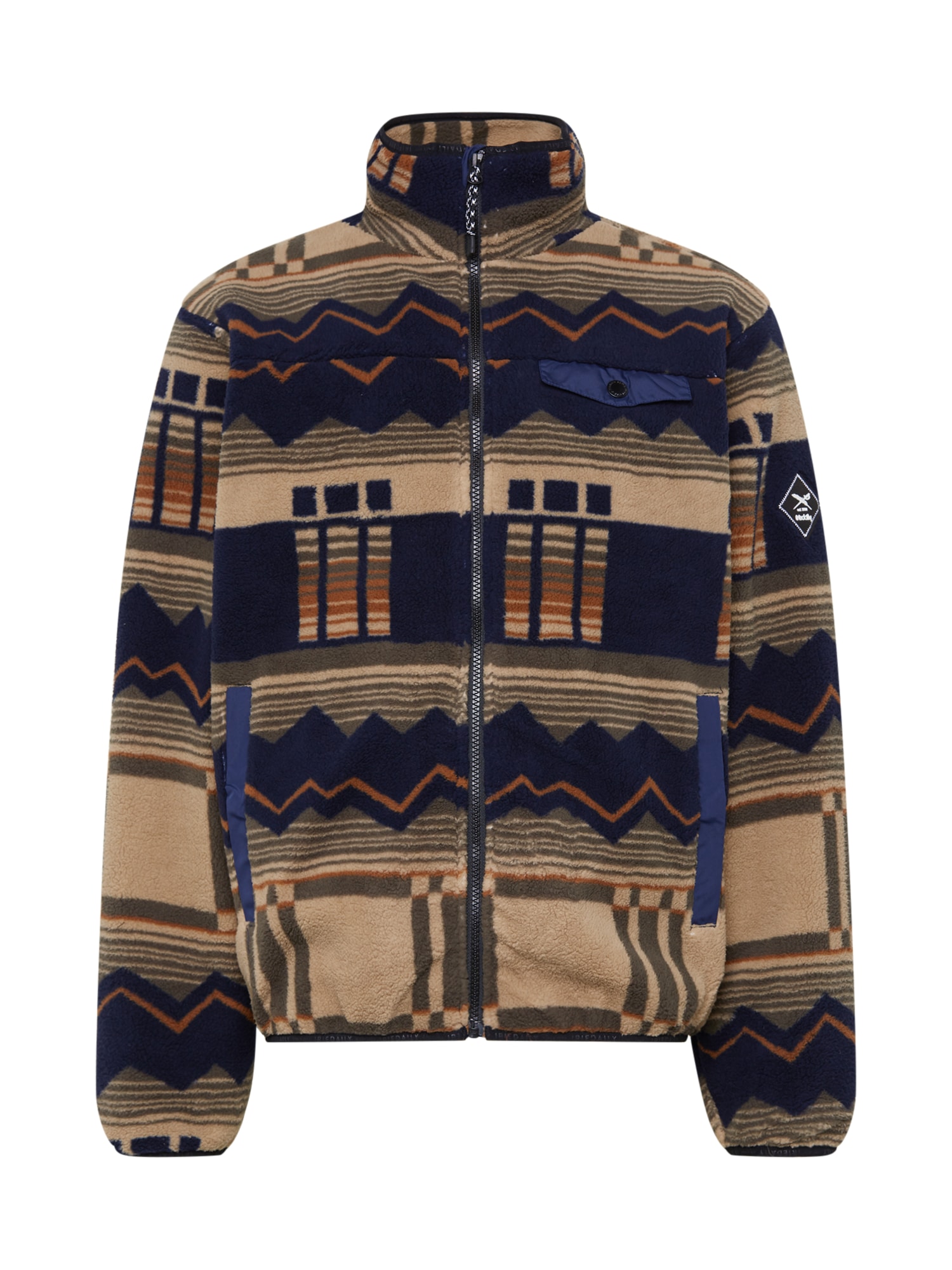 Iriedaily Casaco de velo 'Insaneia'  creme / azul / castanho ferrugento / cáqui