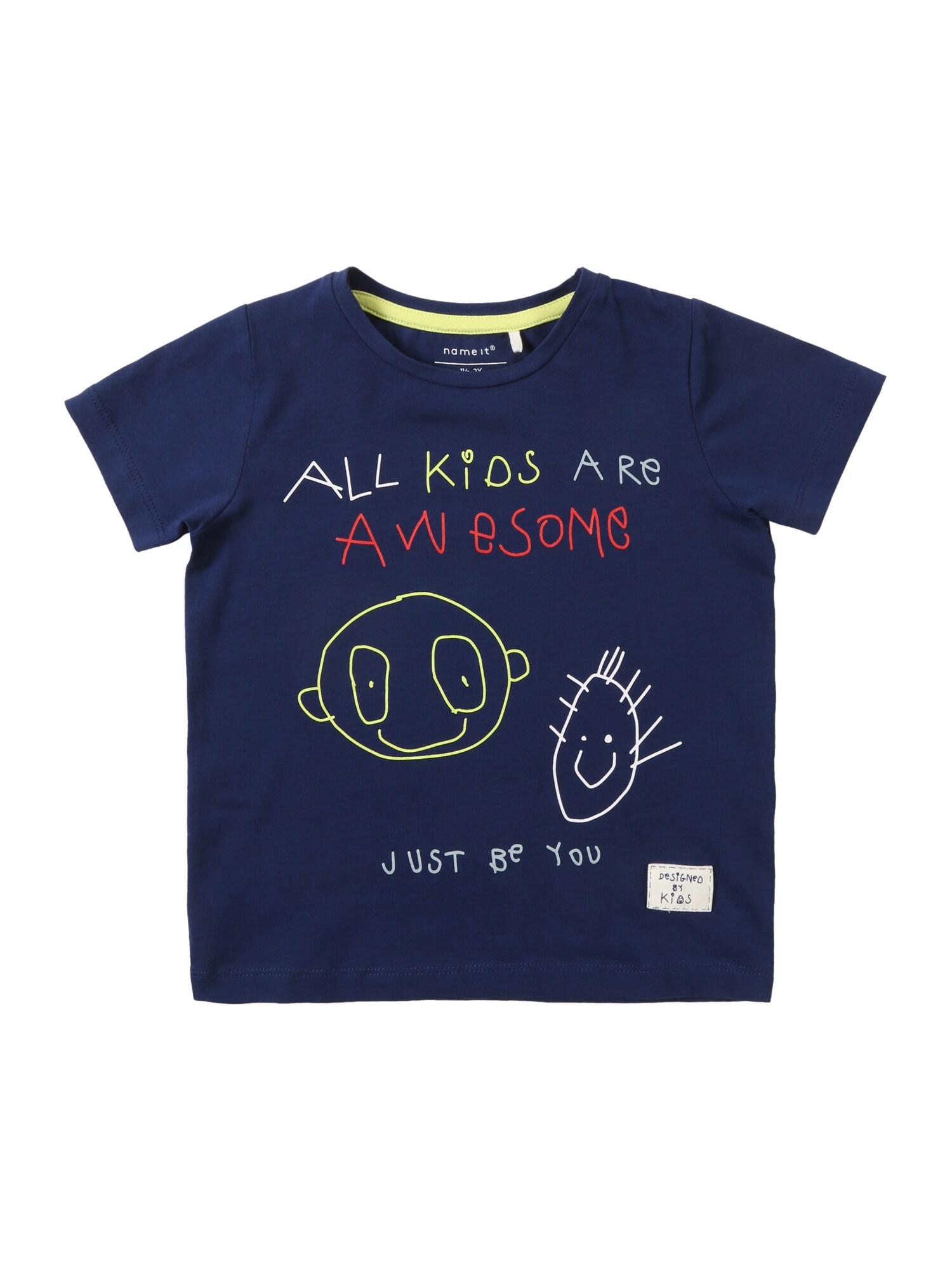 Name It Jongens Shirt Nmmkids Ss Top Box Donkerblauw name it kopen in de aanbieding