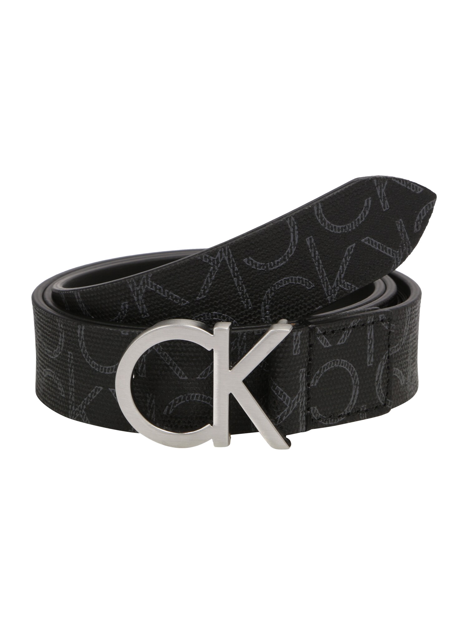 Calvin Klein Diržas 'MONO 3'  sidabrinė / juoda