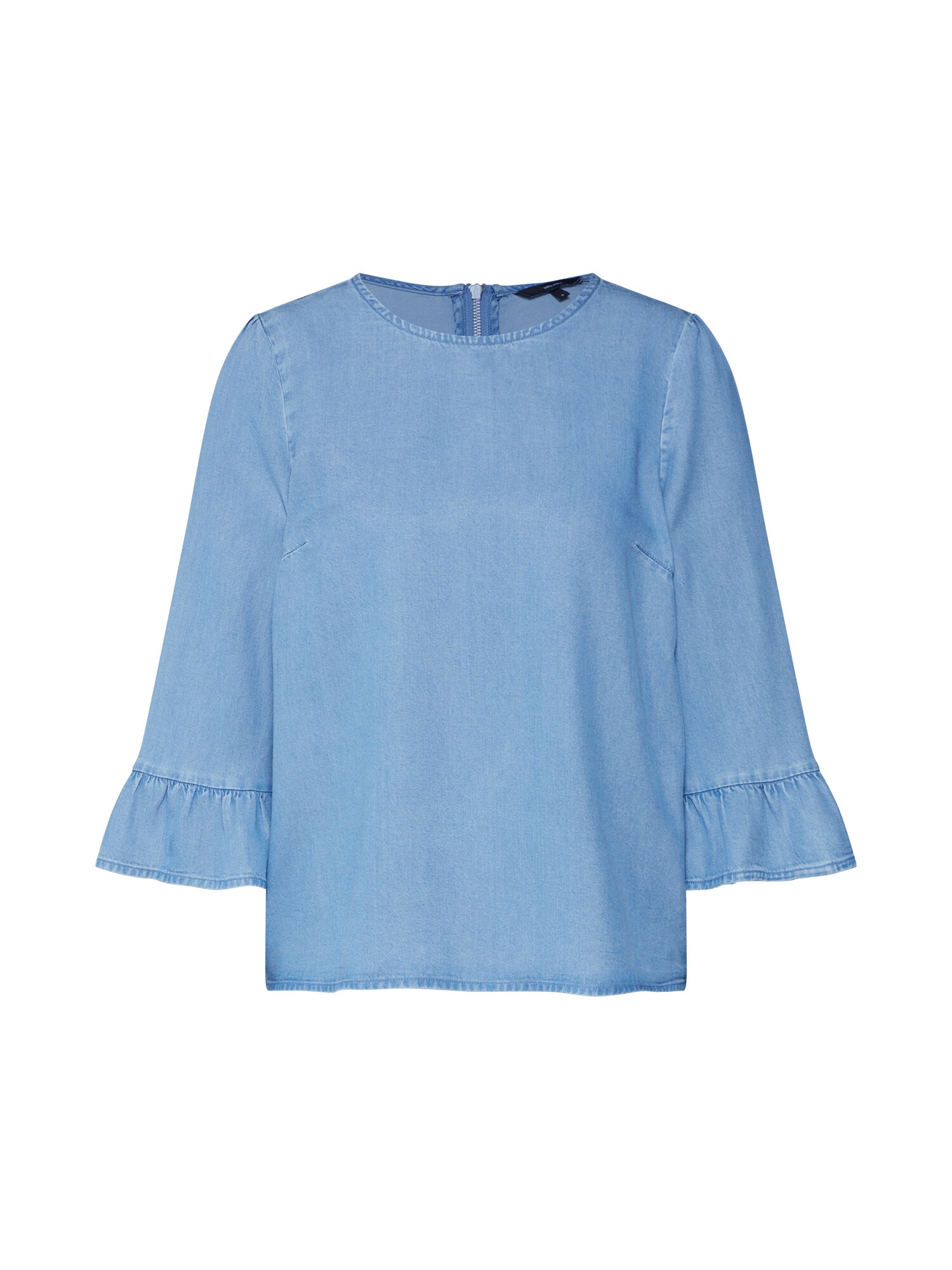 Vero Moda Dames Blouse Lissy Blauw Denim vero moda kopen in de aanbieding