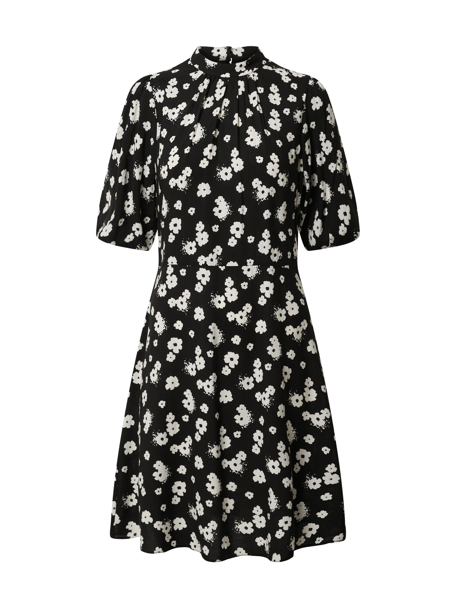 Dorothy Perkins Palaidinės tipo suknelė 'Floral Bubble Sleeve Mini Dress'  juoda