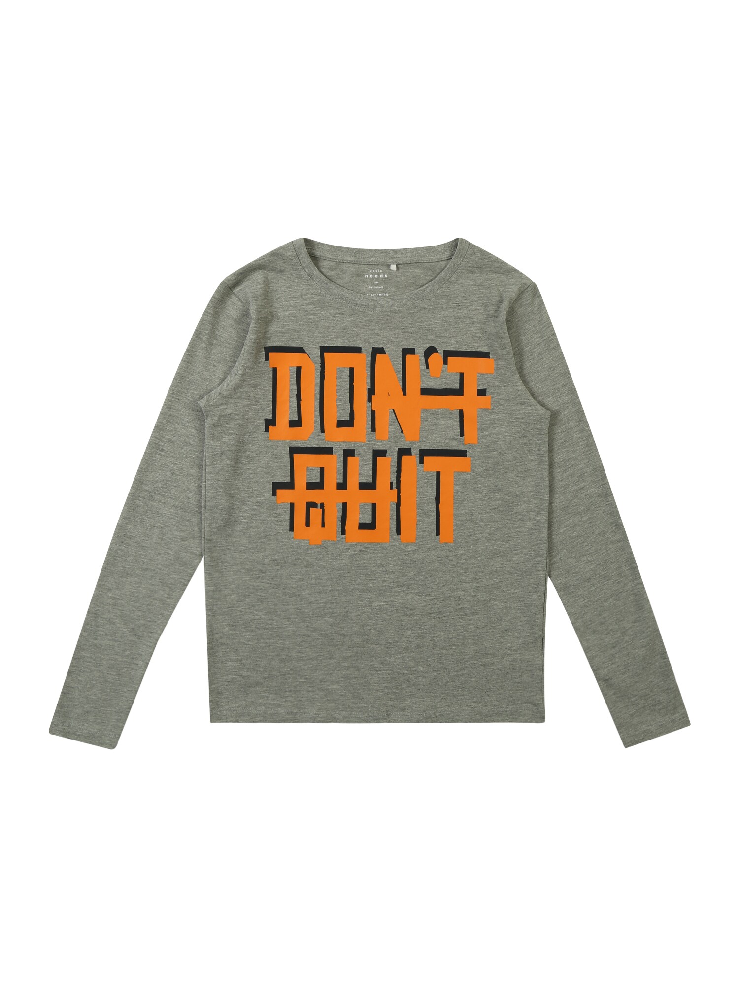 Name It Jongens Shirt Vuxi Grijs Gemeleerd Sinaasappel name it kopen in de aanbieding
