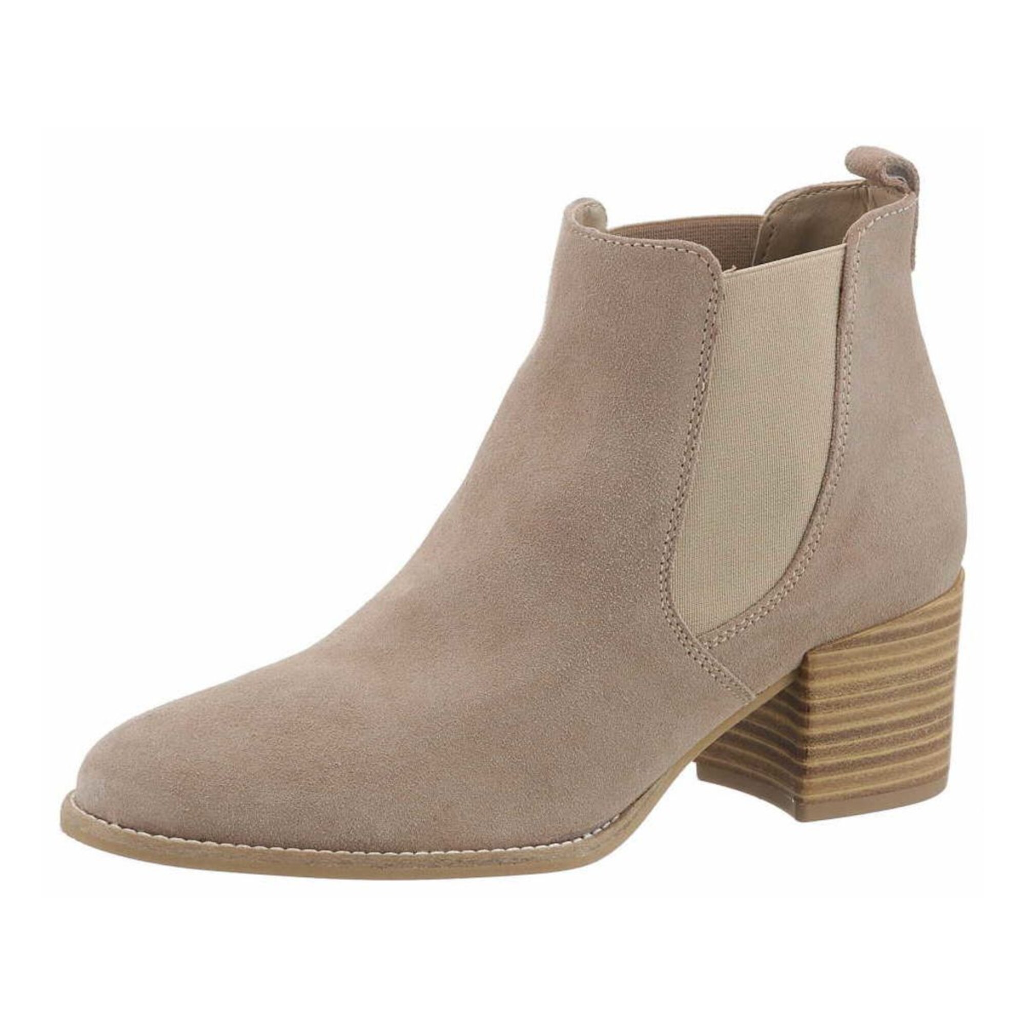 Tamaris Dames Chelsea Boots Lichtbeige tamaris kopen in de aanbieding